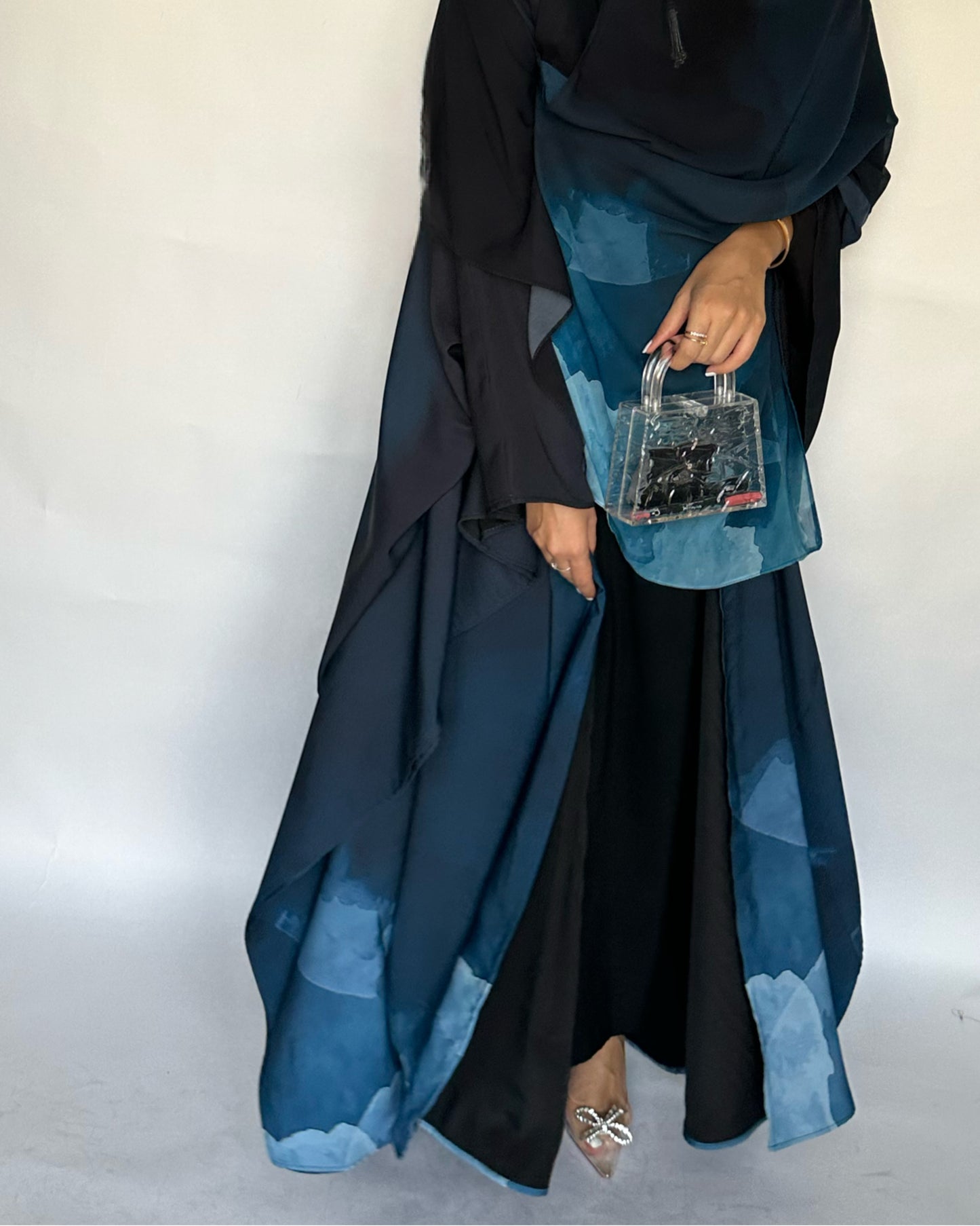 A122 - Blue Gradient Cloud Abaya