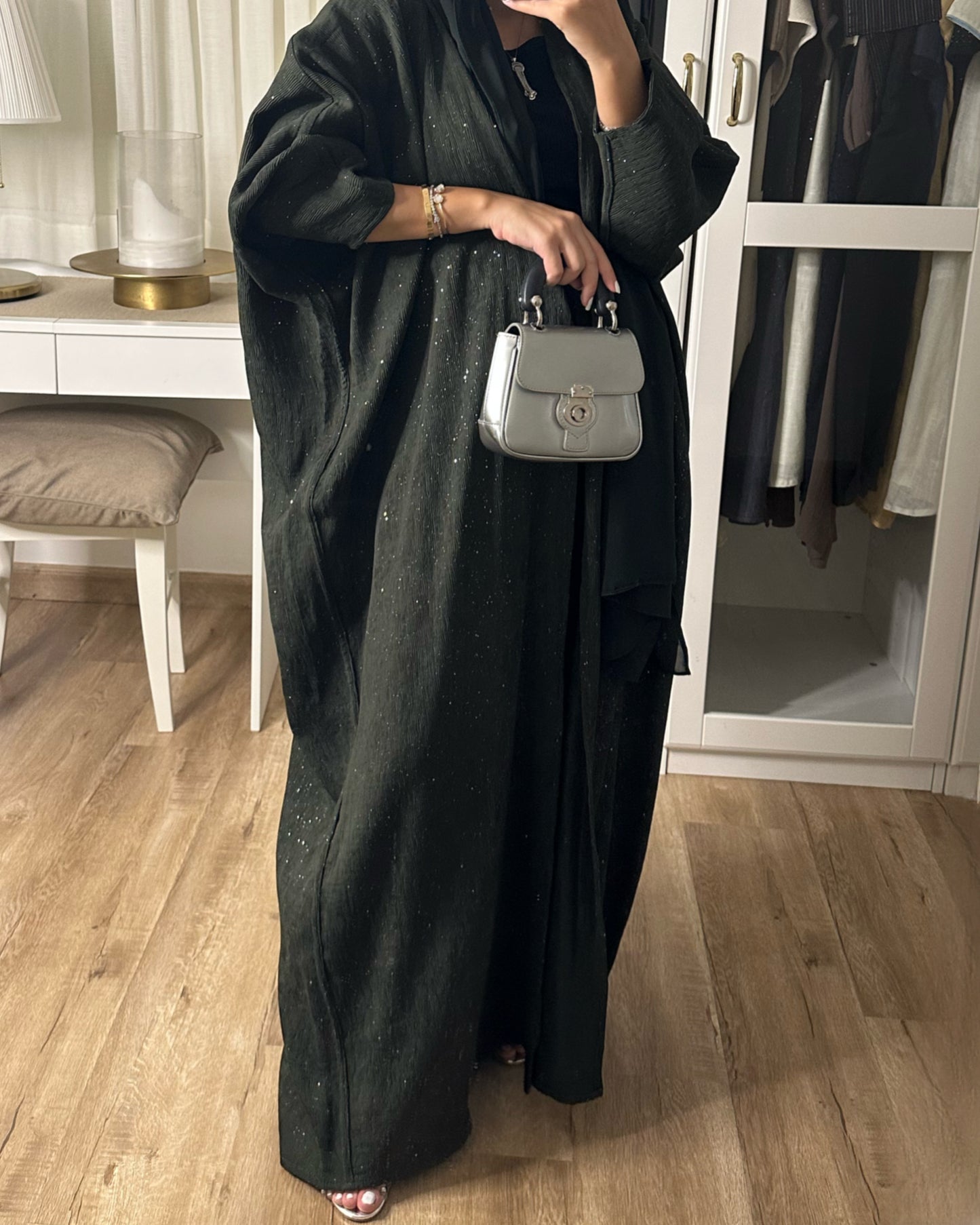 A098 - Green Sparkly Abaya