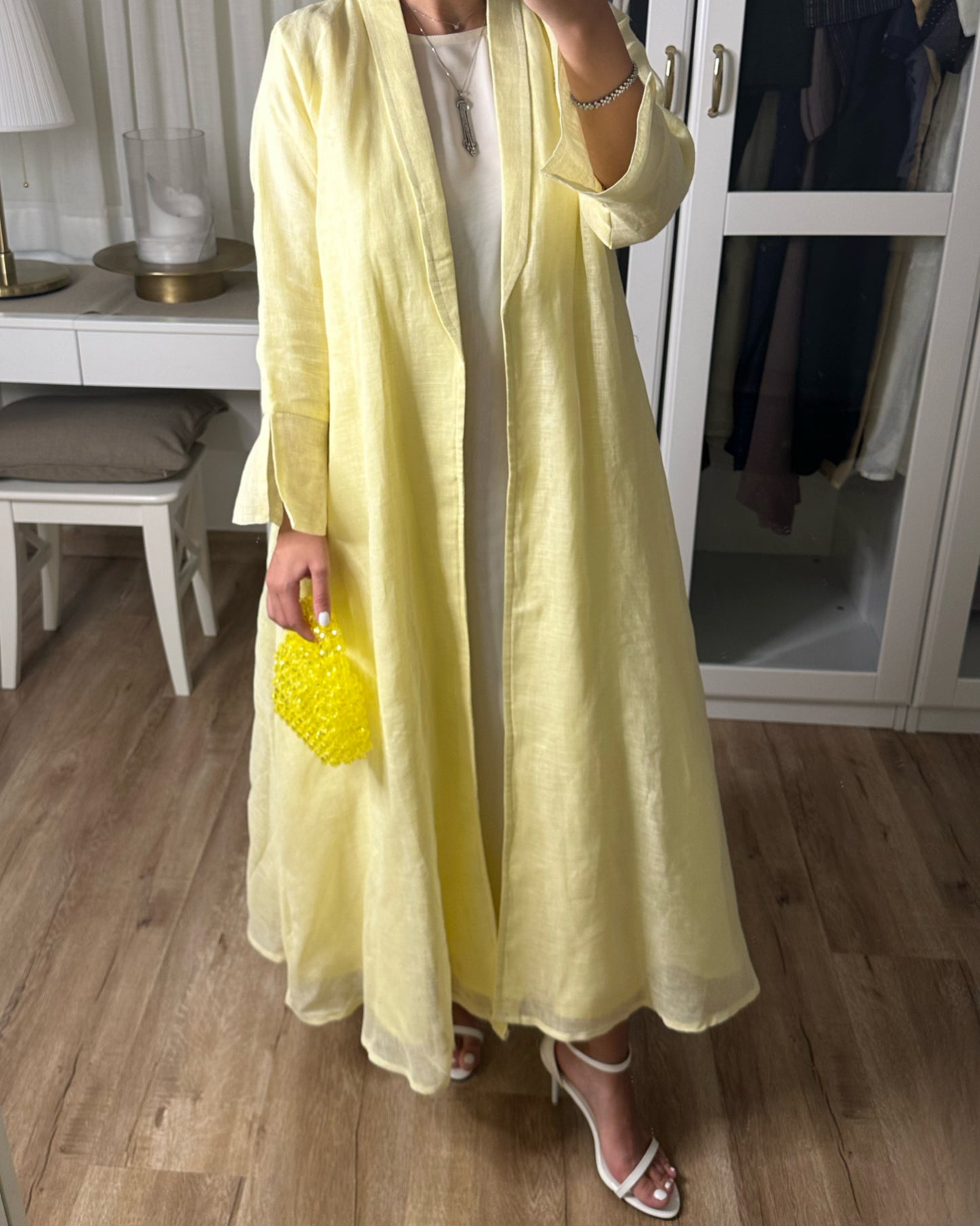 Baby Yellow Linen Summer Dress (READY TO SHIP)