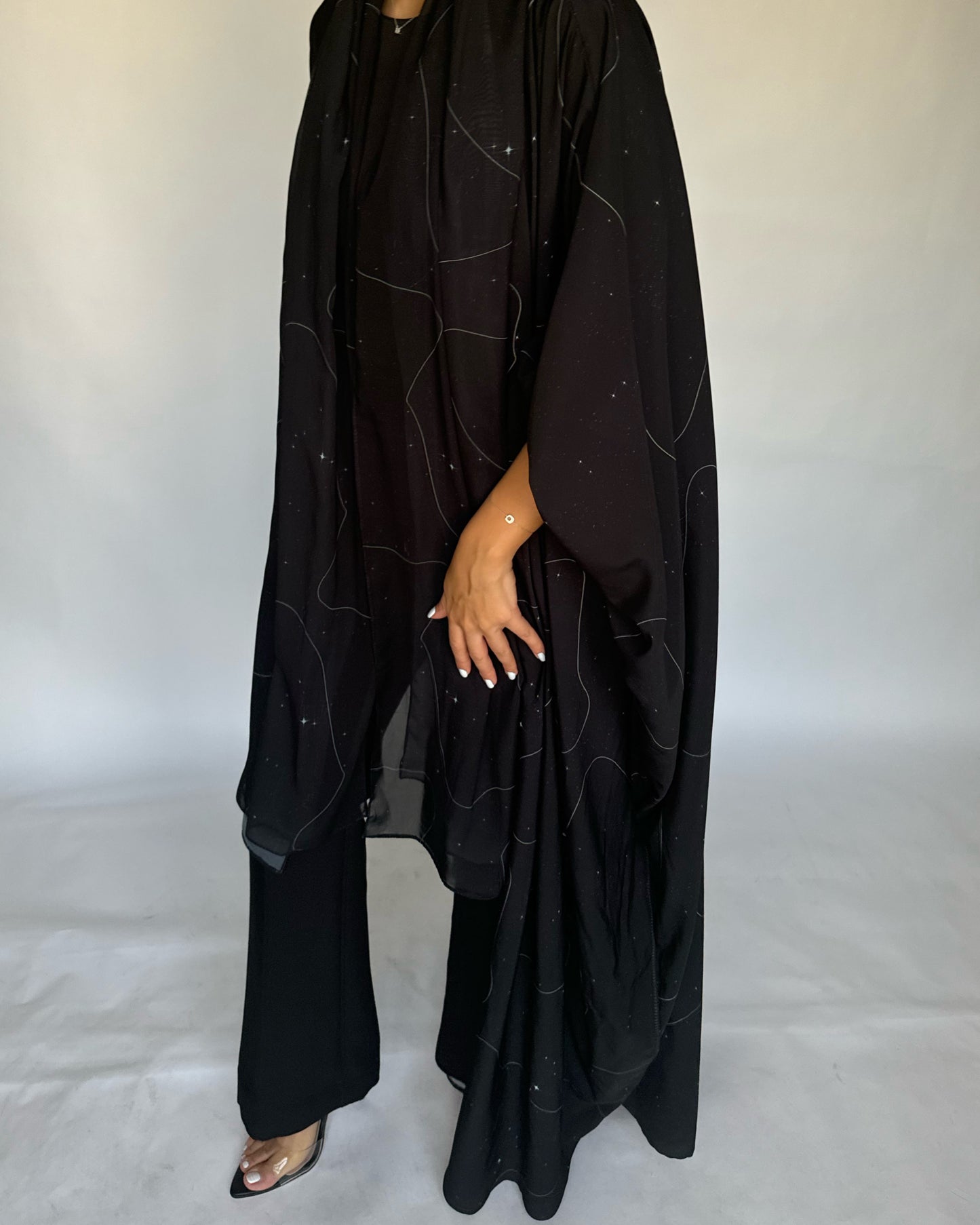 A211 - Black Space Abaya