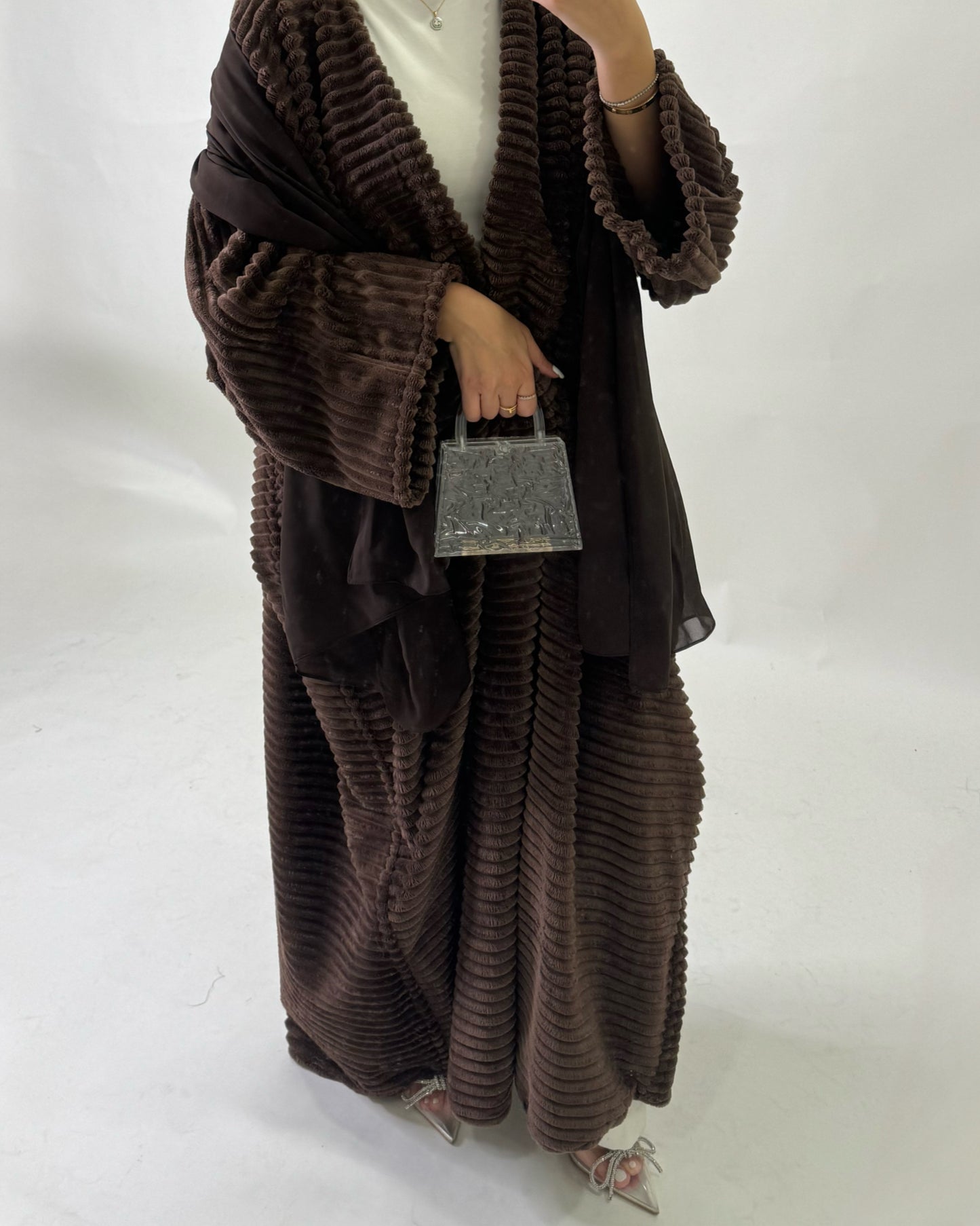 A060 - Brown Fur Abaya