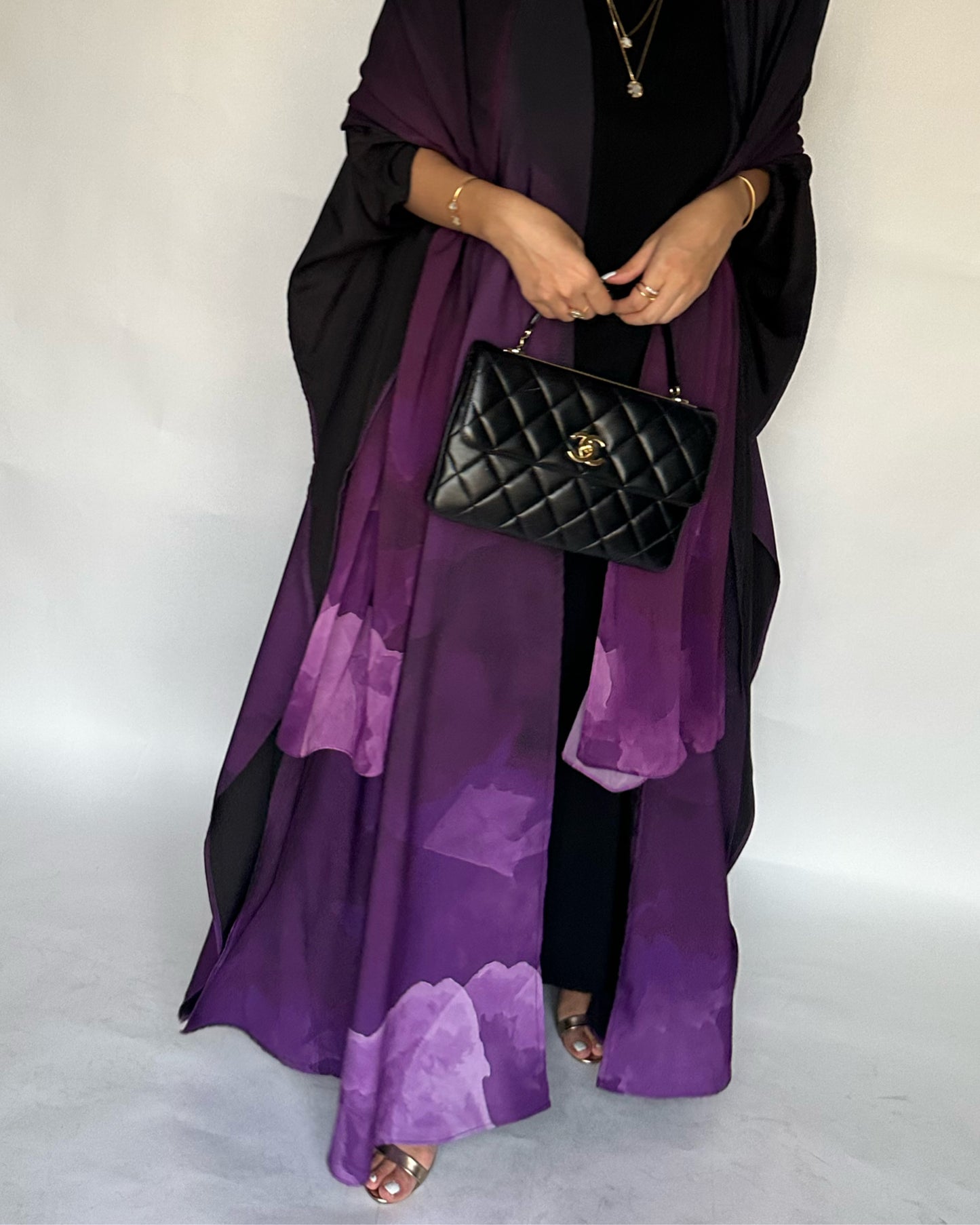 A124 - Purple Gradient Cloud Abaya