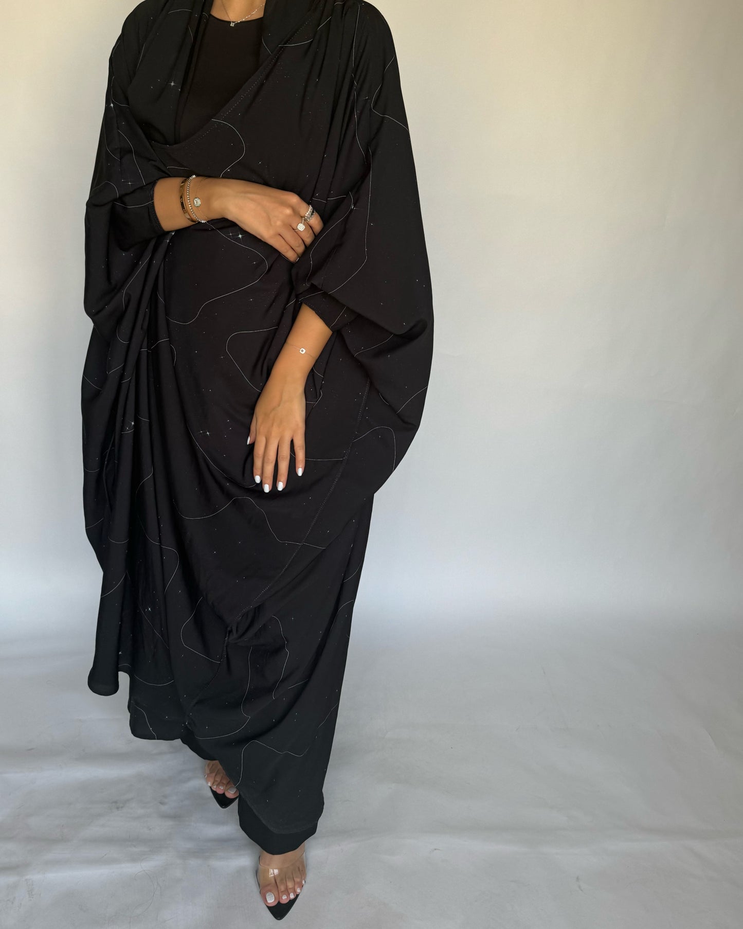 A211 - Black Space Abaya