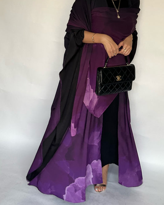 A124 - Purple Gradient Cloud Abaya