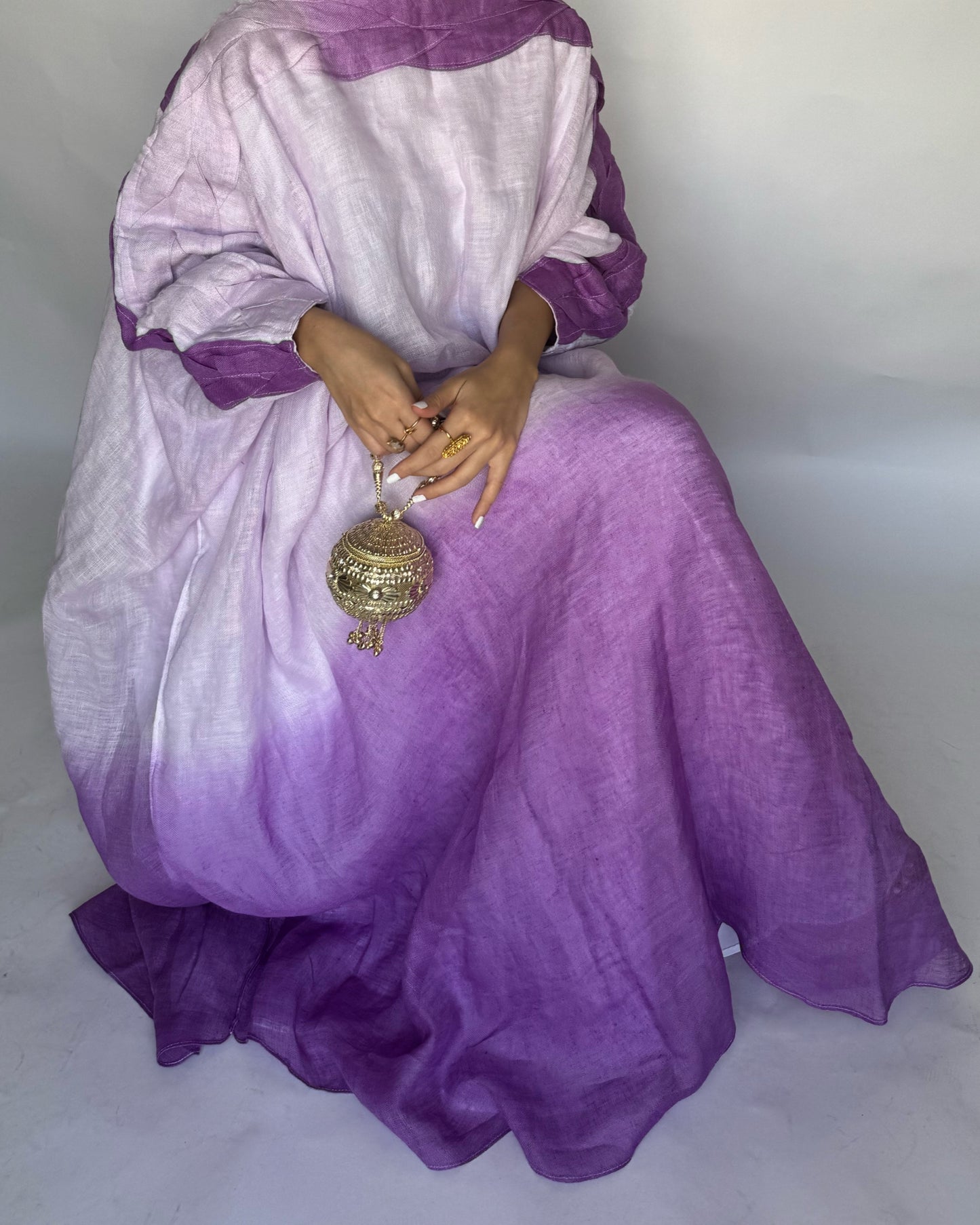 A151 - Purple Ombre Braided Jalabiya