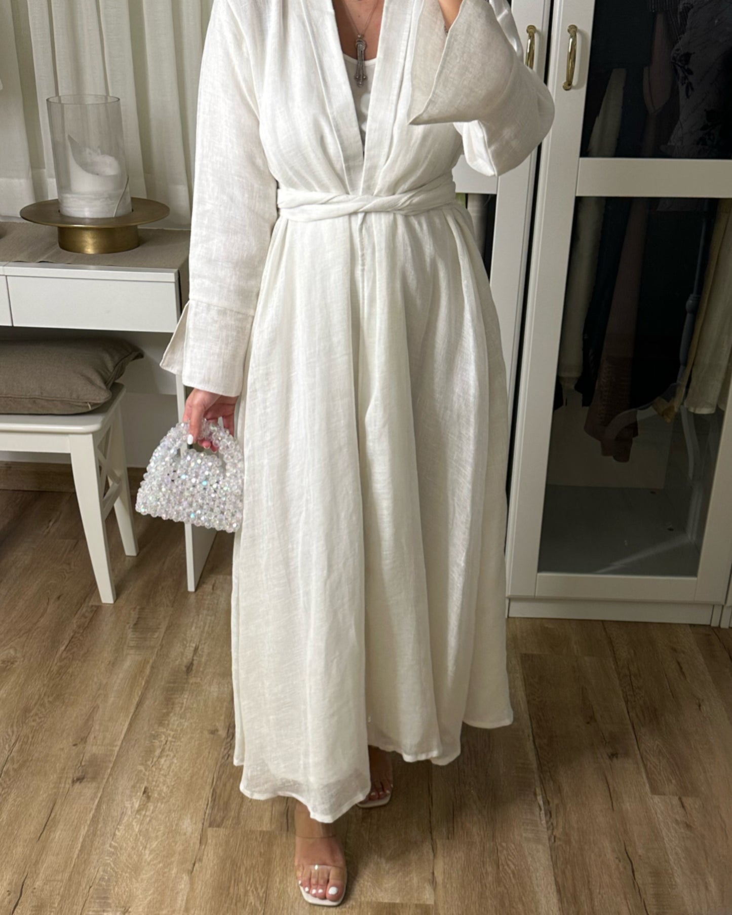 A094 - Off-White Linen Summer Dress