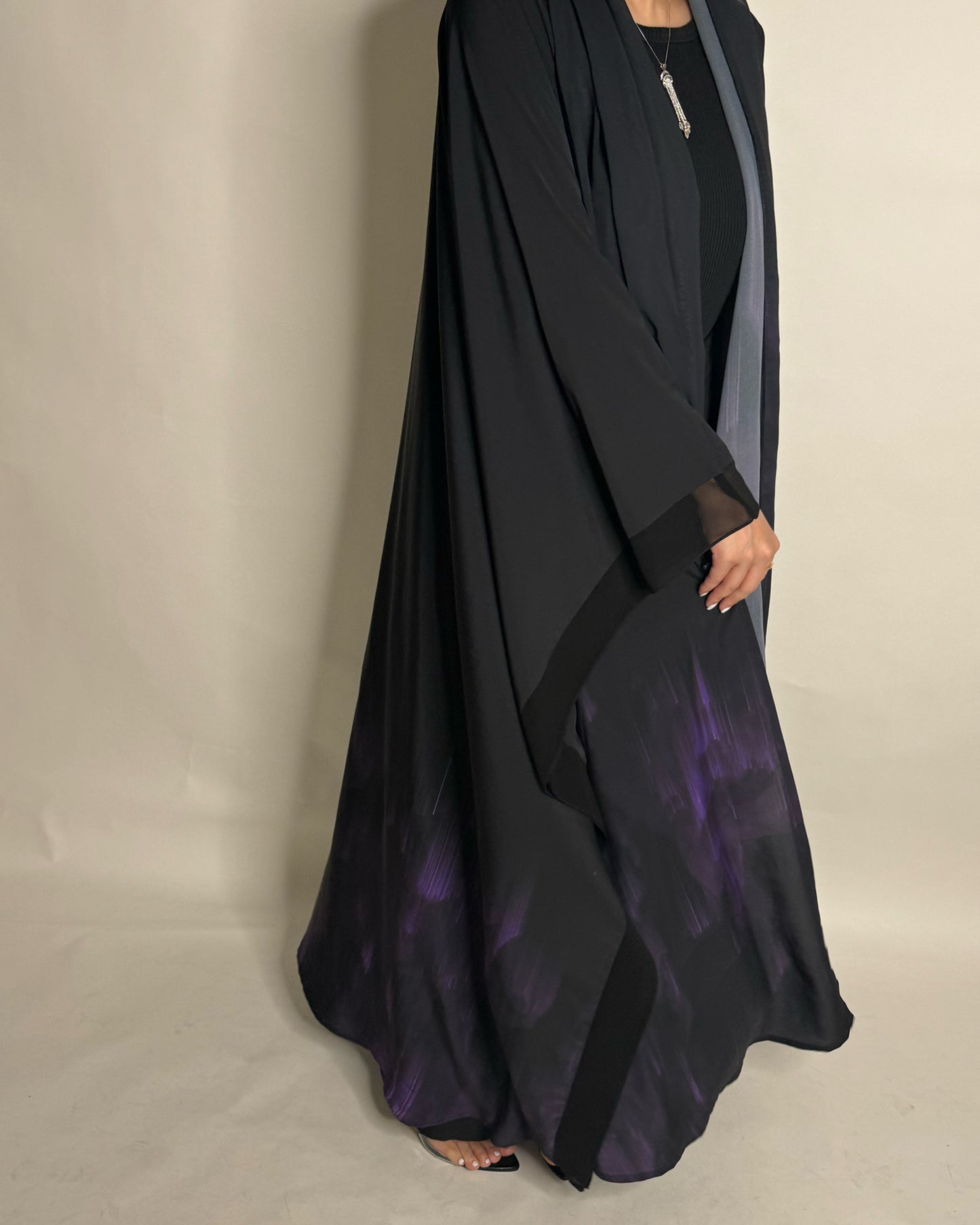 Purple Sky Abaya (READY TO SHIP)