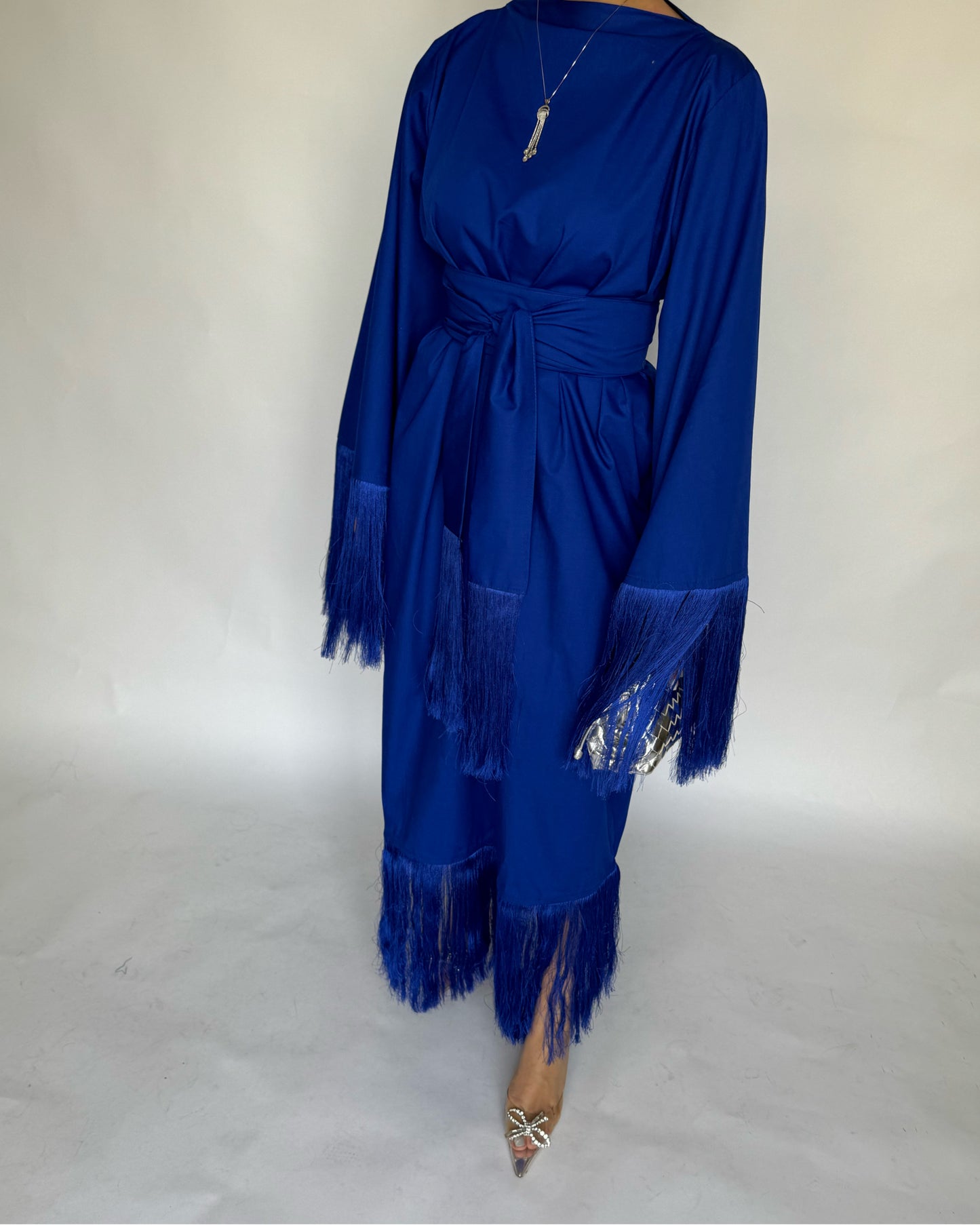 Royal Blue Tassel Dress (READY TO SHIP)