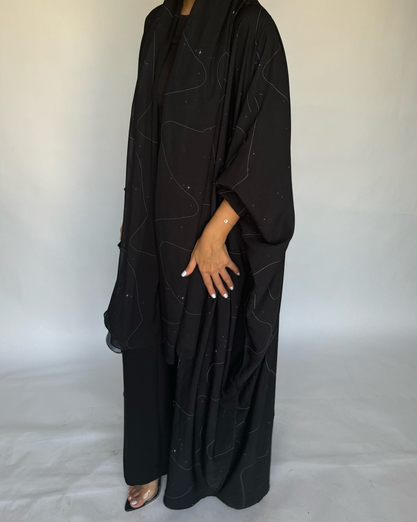 A211 - Black Space Abaya