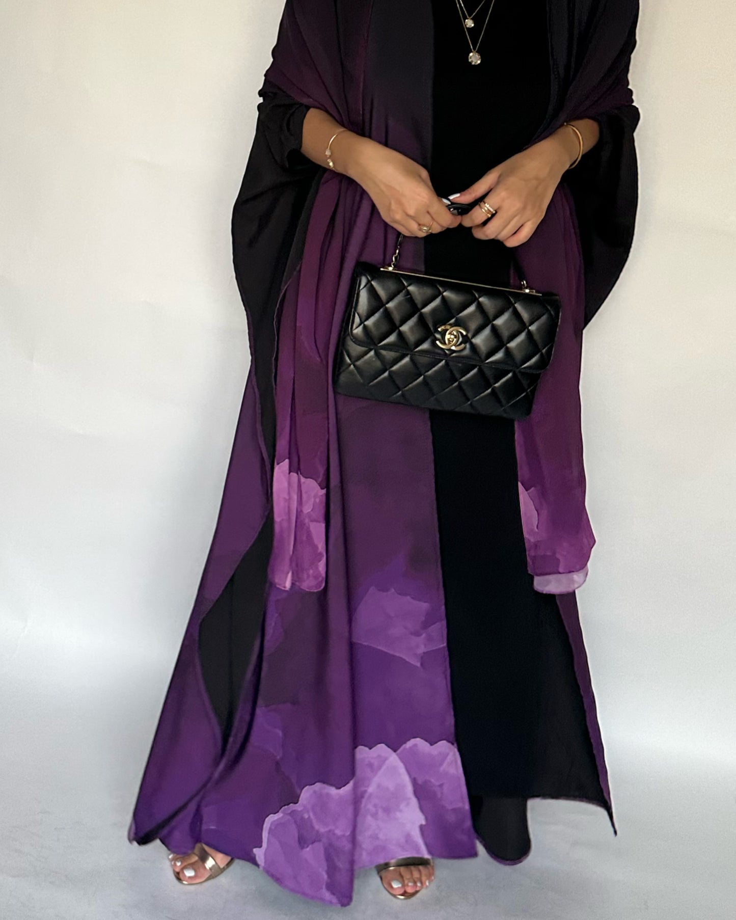 A124 - Purple Gradient Cloud Abaya