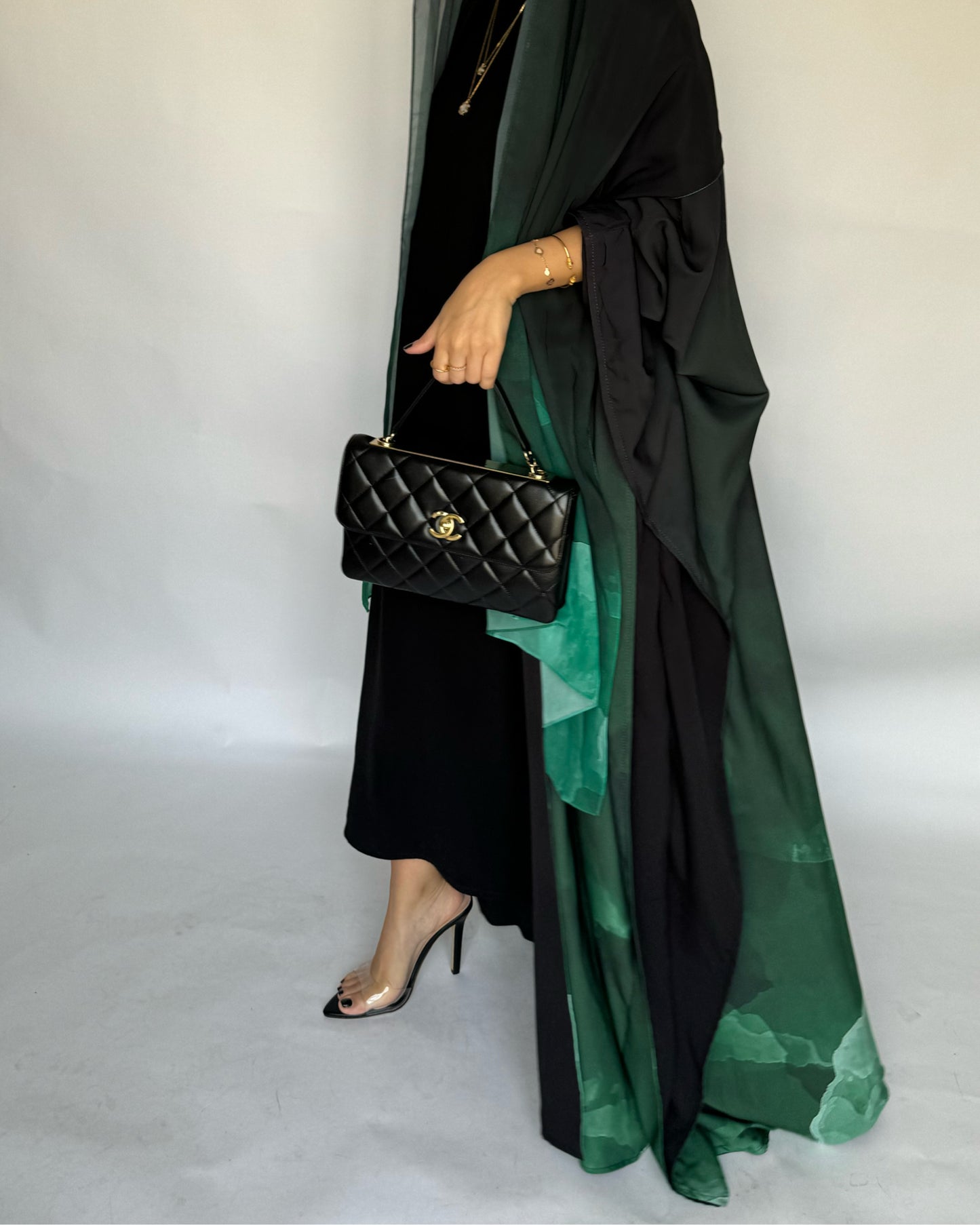 A126 - Green Gradient Cloud Abaya