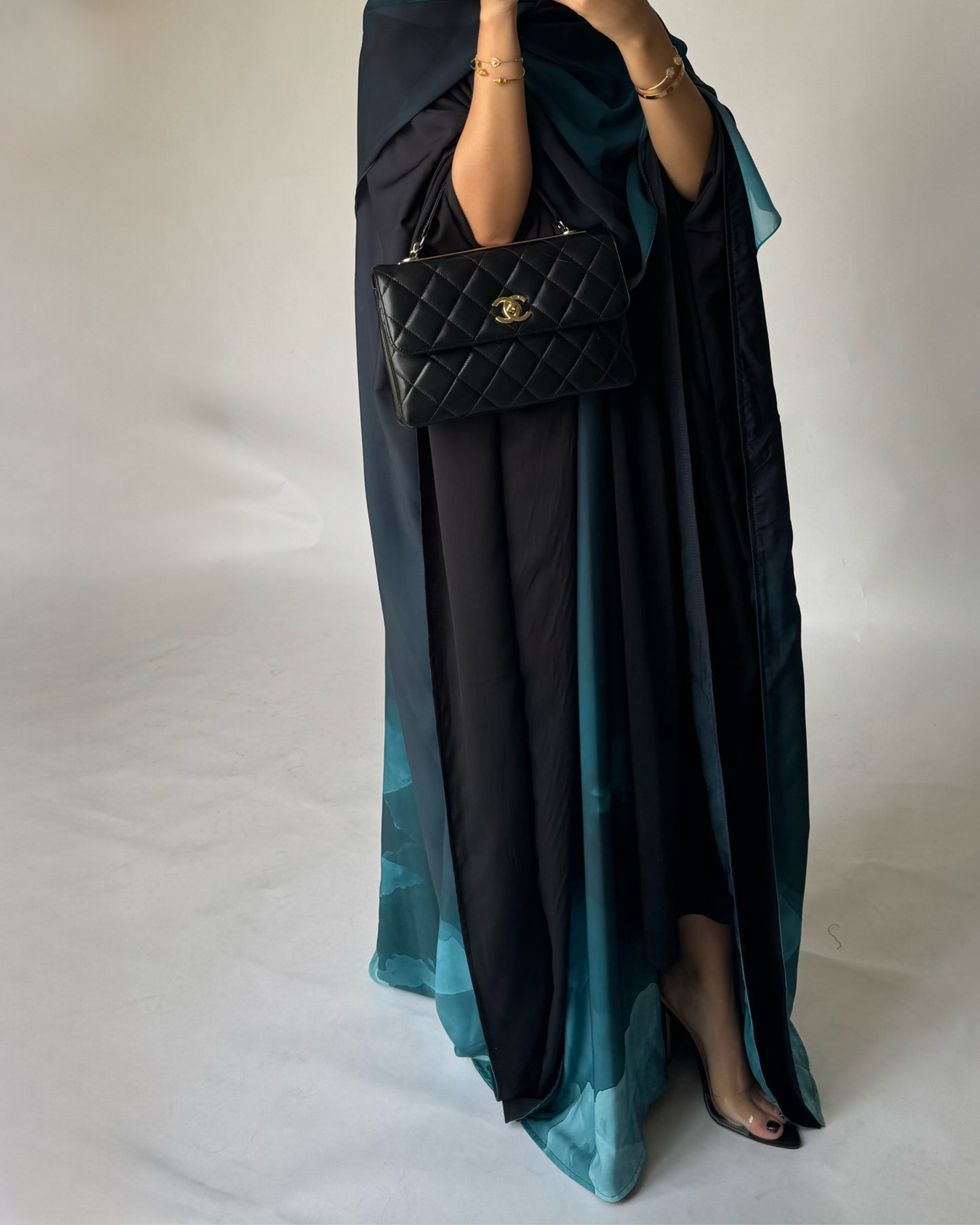 A125 - Blue Gradient Cloud Abaya