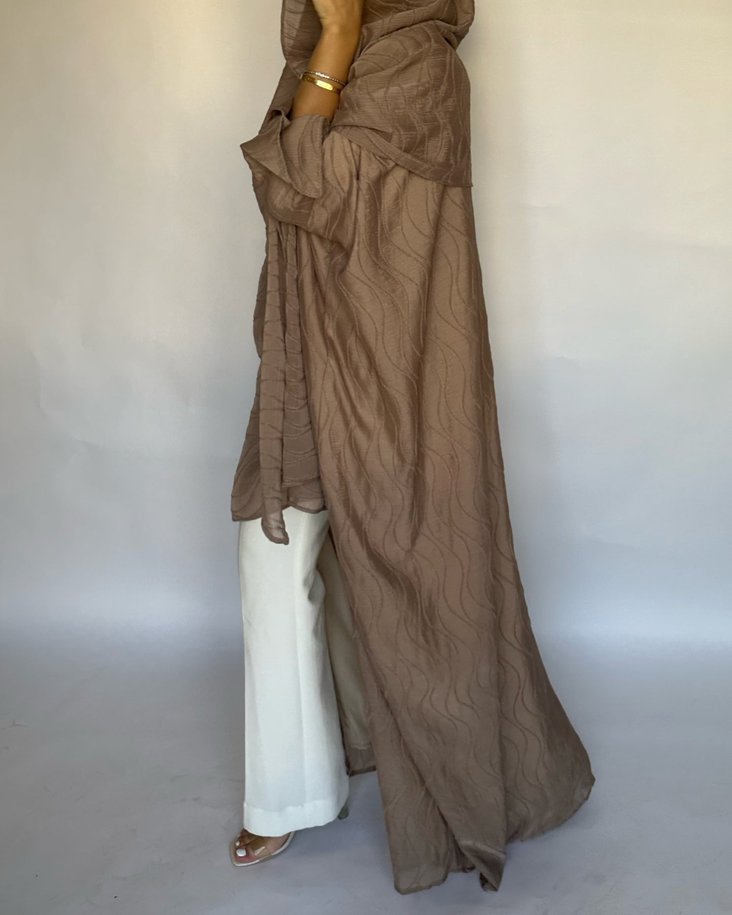 A119 - Chiffon Pattern Abaya & Shaila