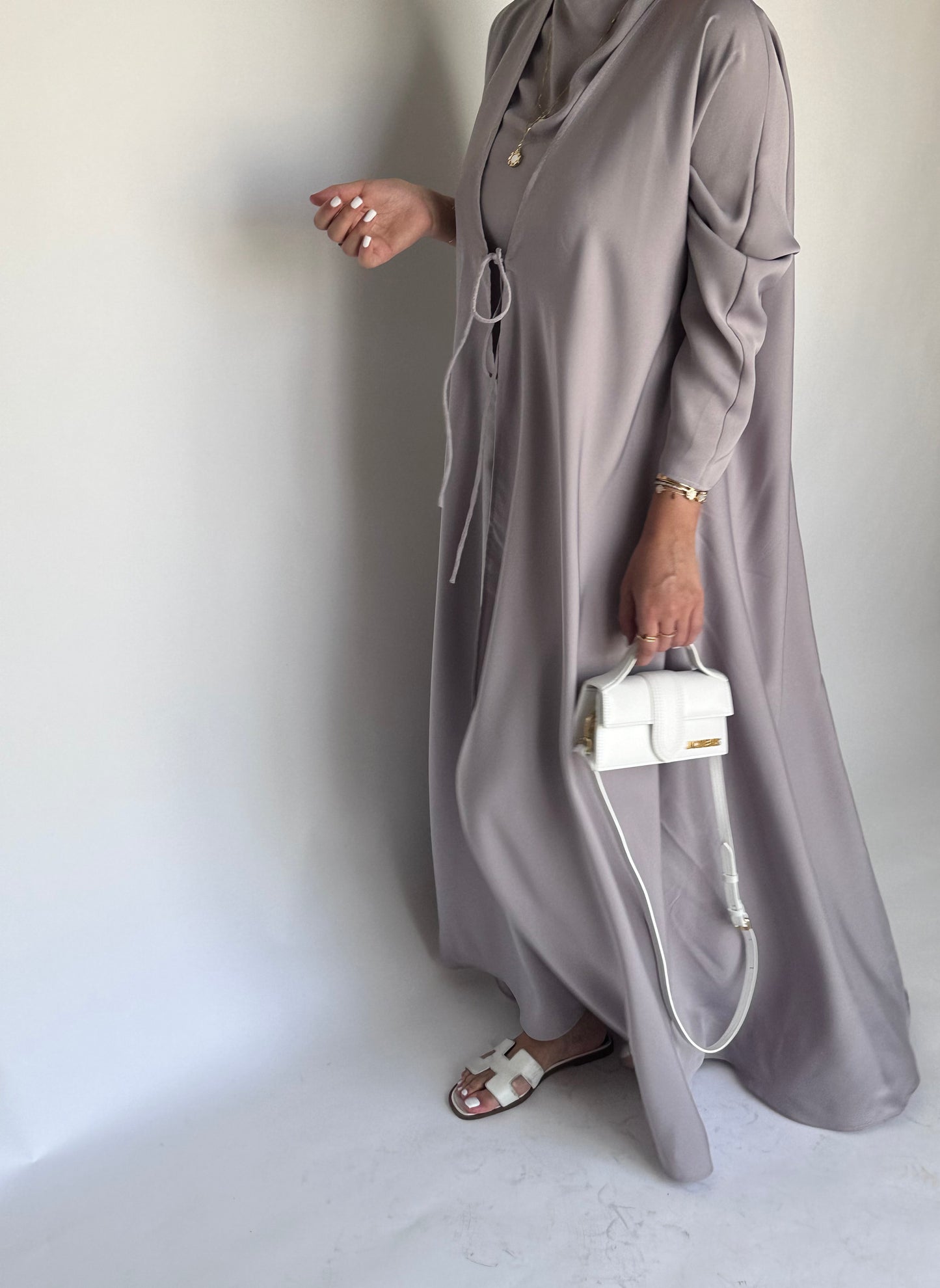 Grayish-Purple Daily Abaya (READY TO SHIP)