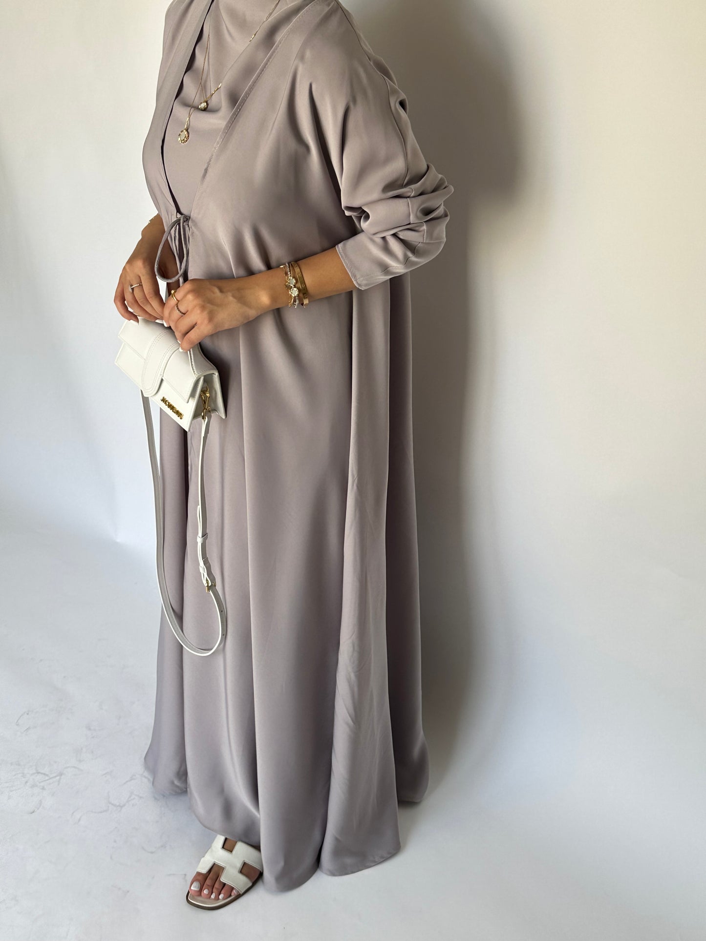 Grayish-Purple Daily Abaya (READY TO SHIP)