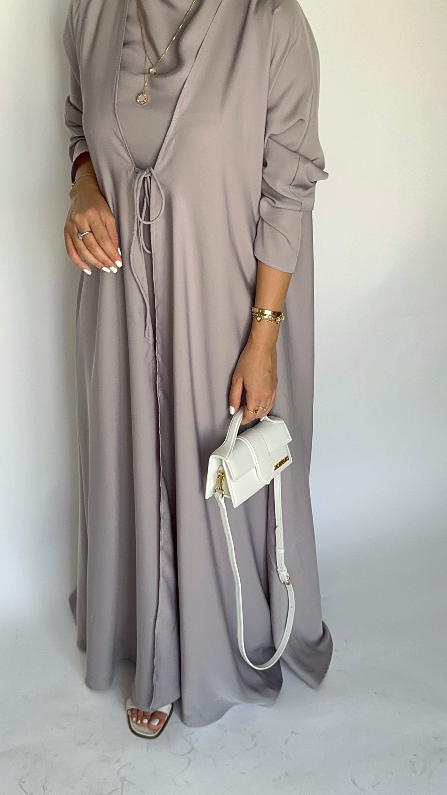 Grayish-Purple Daily Abaya (READY TO SHIP)