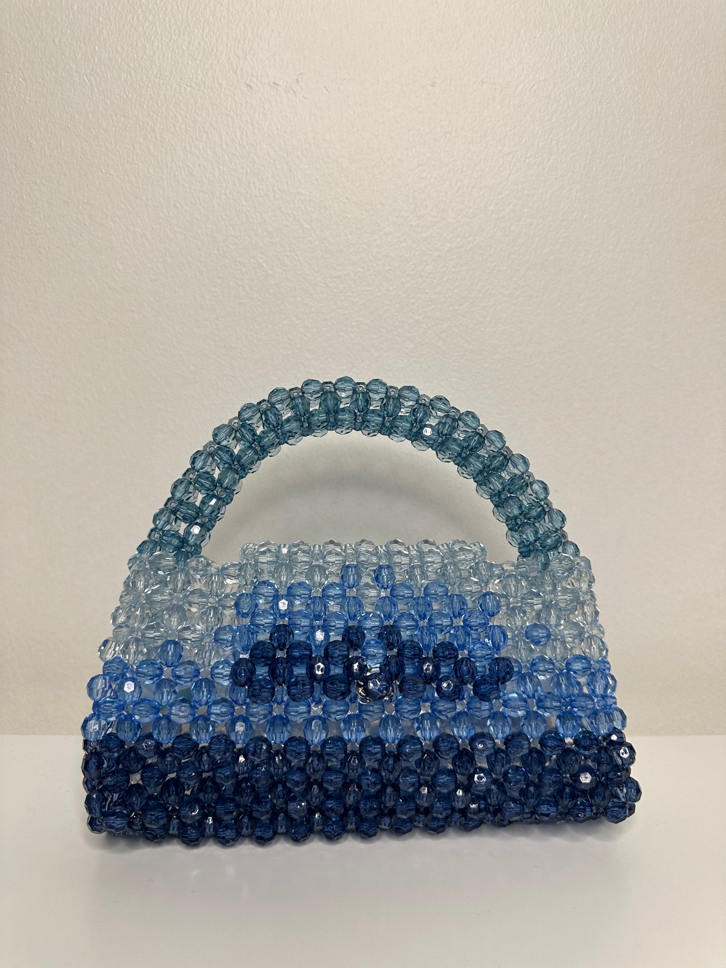 Blue Ombre Beaded Bag