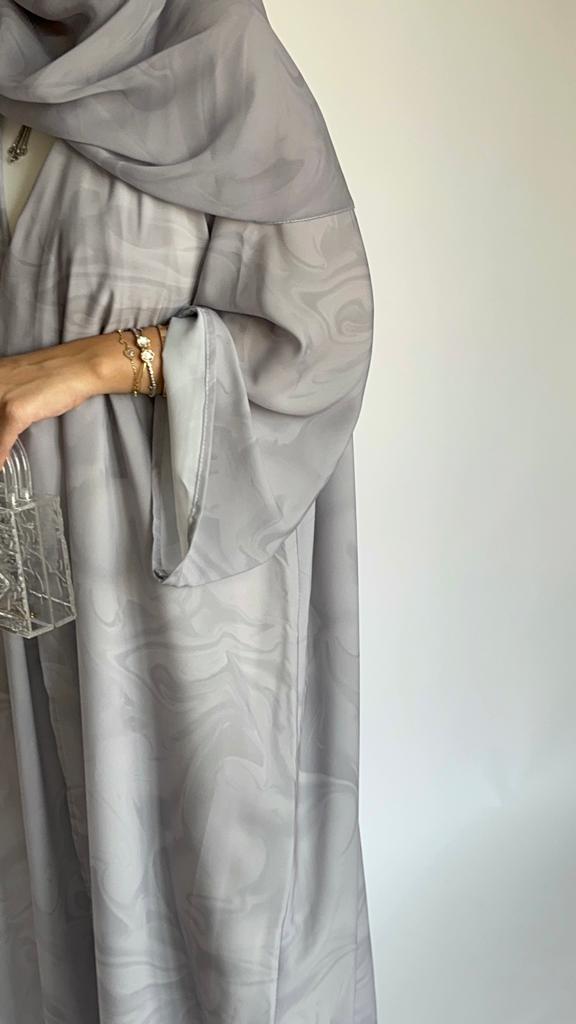 Gray Marble Abaya