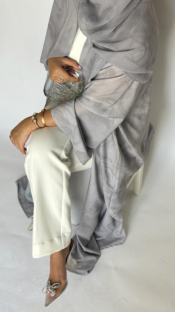 Gray Marble Abaya