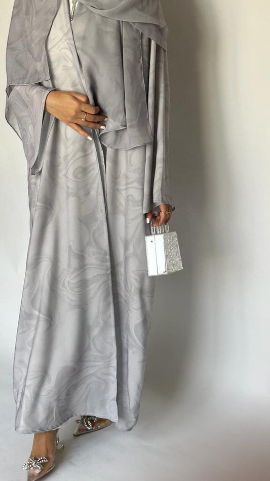 Gray Marble Abaya