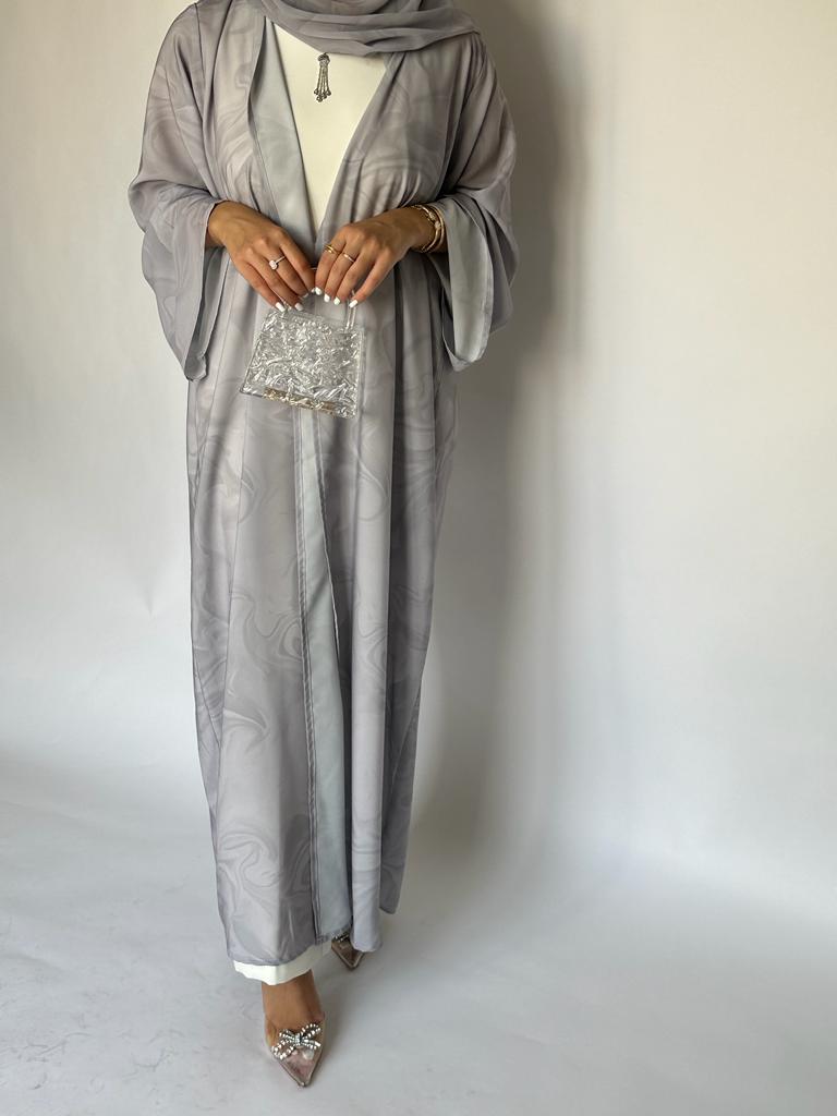 Gray Marble Abaya