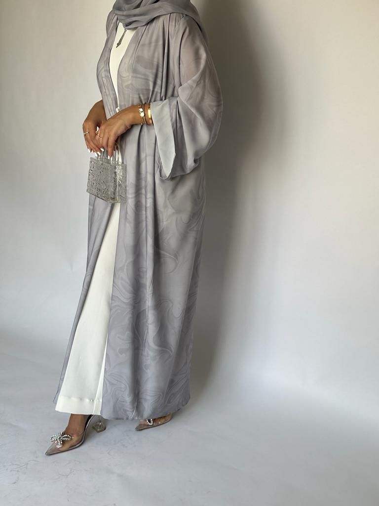 Gray Marble Abaya