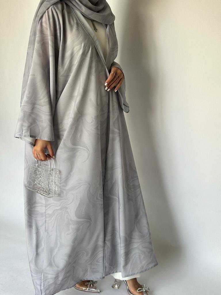 Gray Marble Abaya