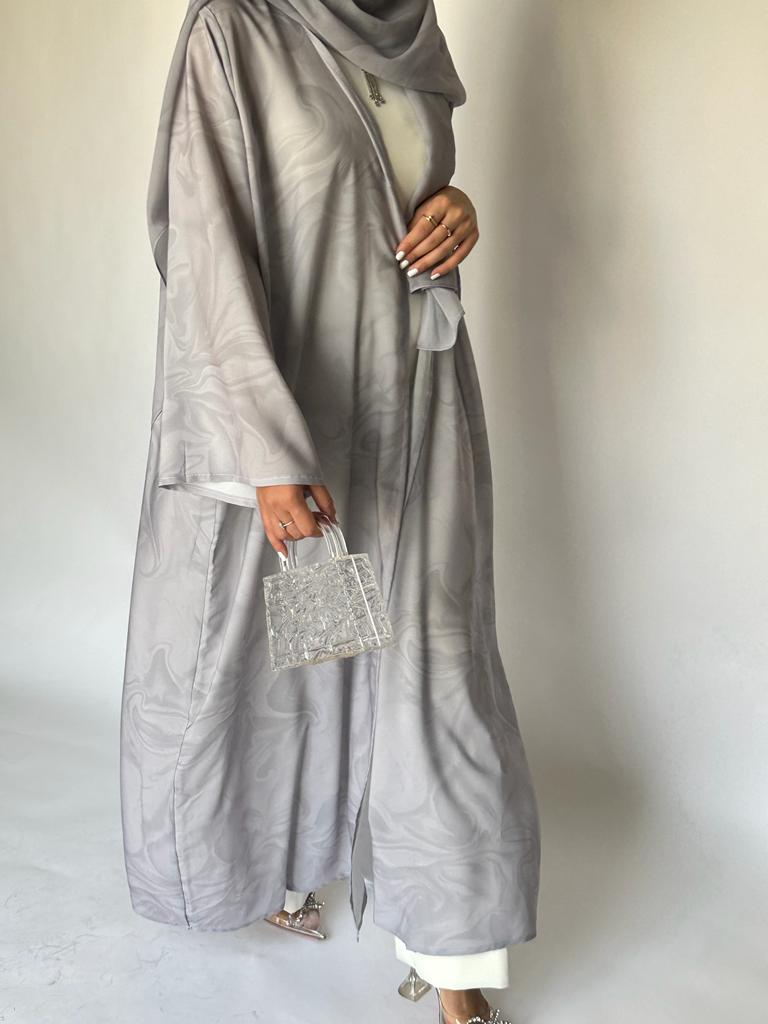 Gray Marble Abaya