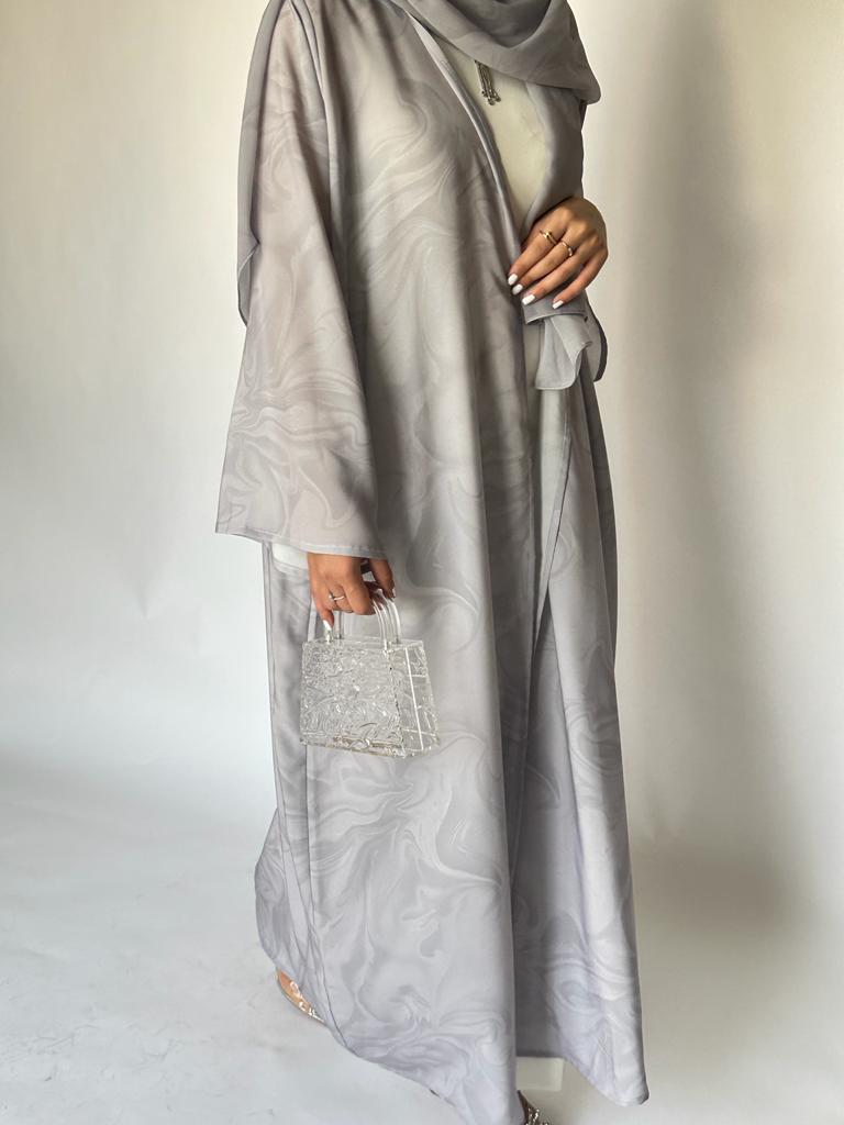 Gray Marble Abaya