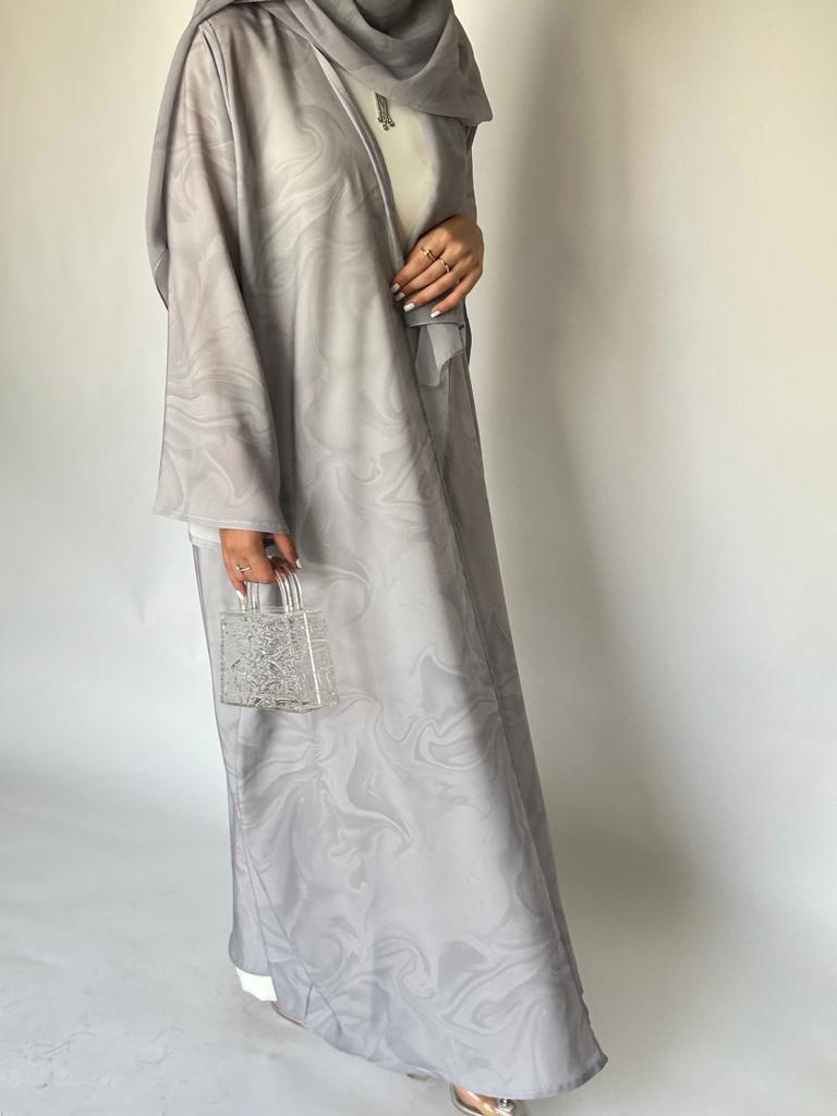 Gray Marble Abaya