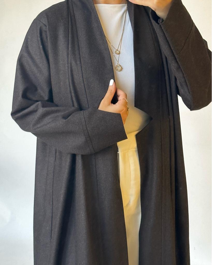 A143 - Winter Dark Brown Abaya