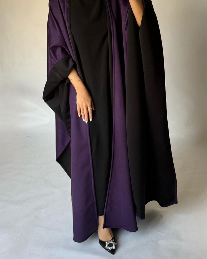 A133 - Black and Purple Double Sided Shamwa Shaal