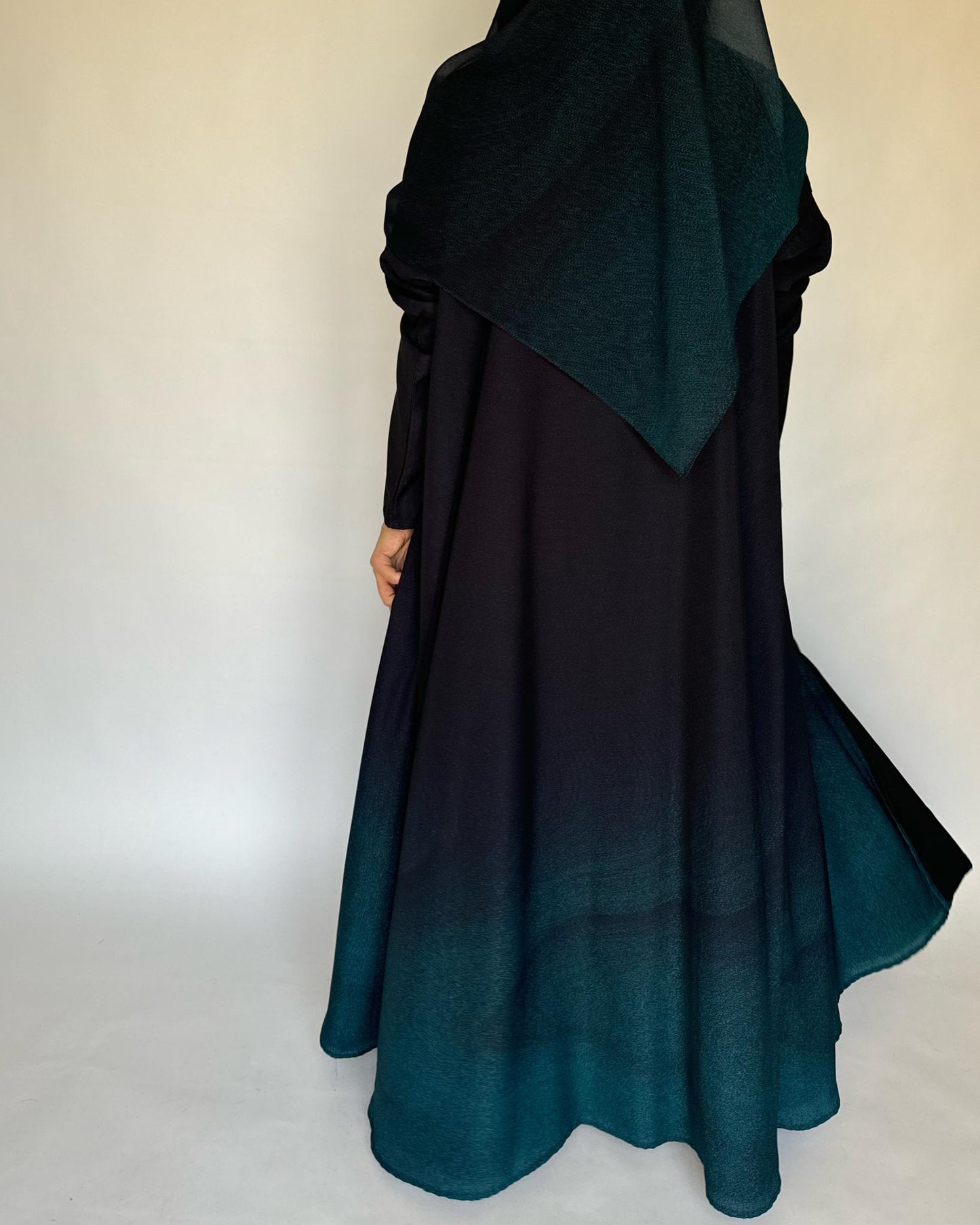 A235 - Black & Blue Abaya