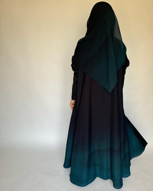 A235 - Black & Blue Abaya