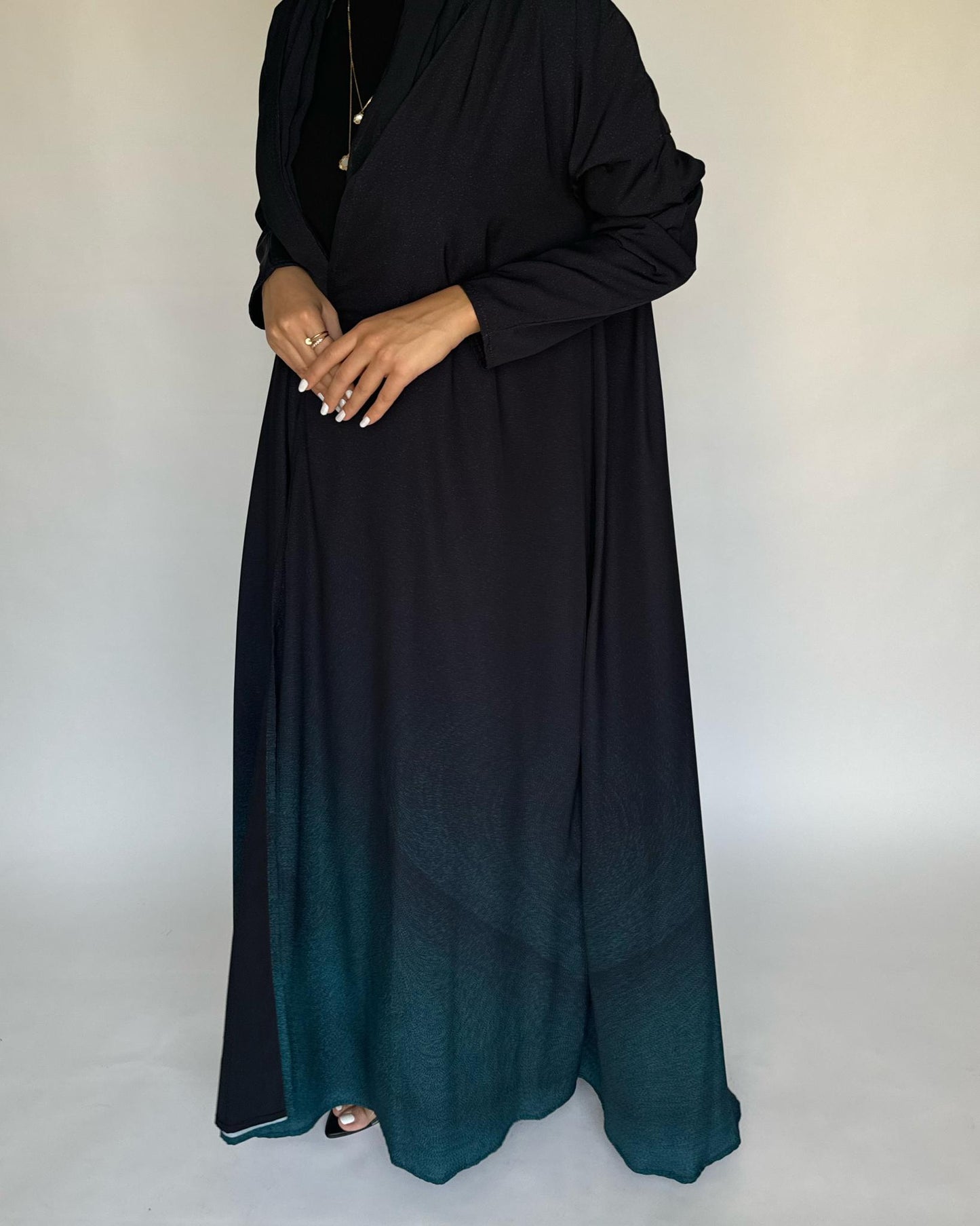 A235 - Black & Blue Abaya