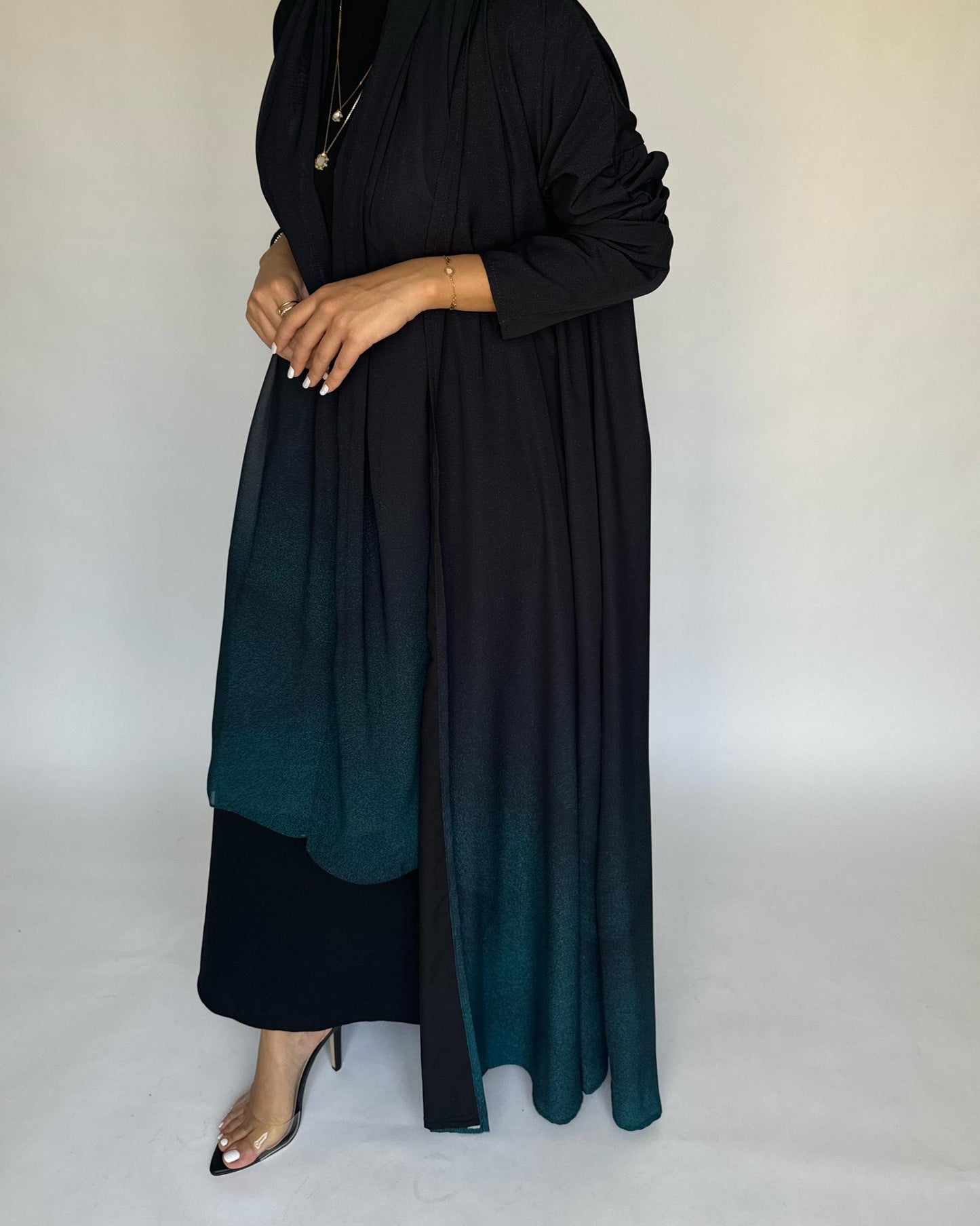 A235 - Black & Blue Abaya