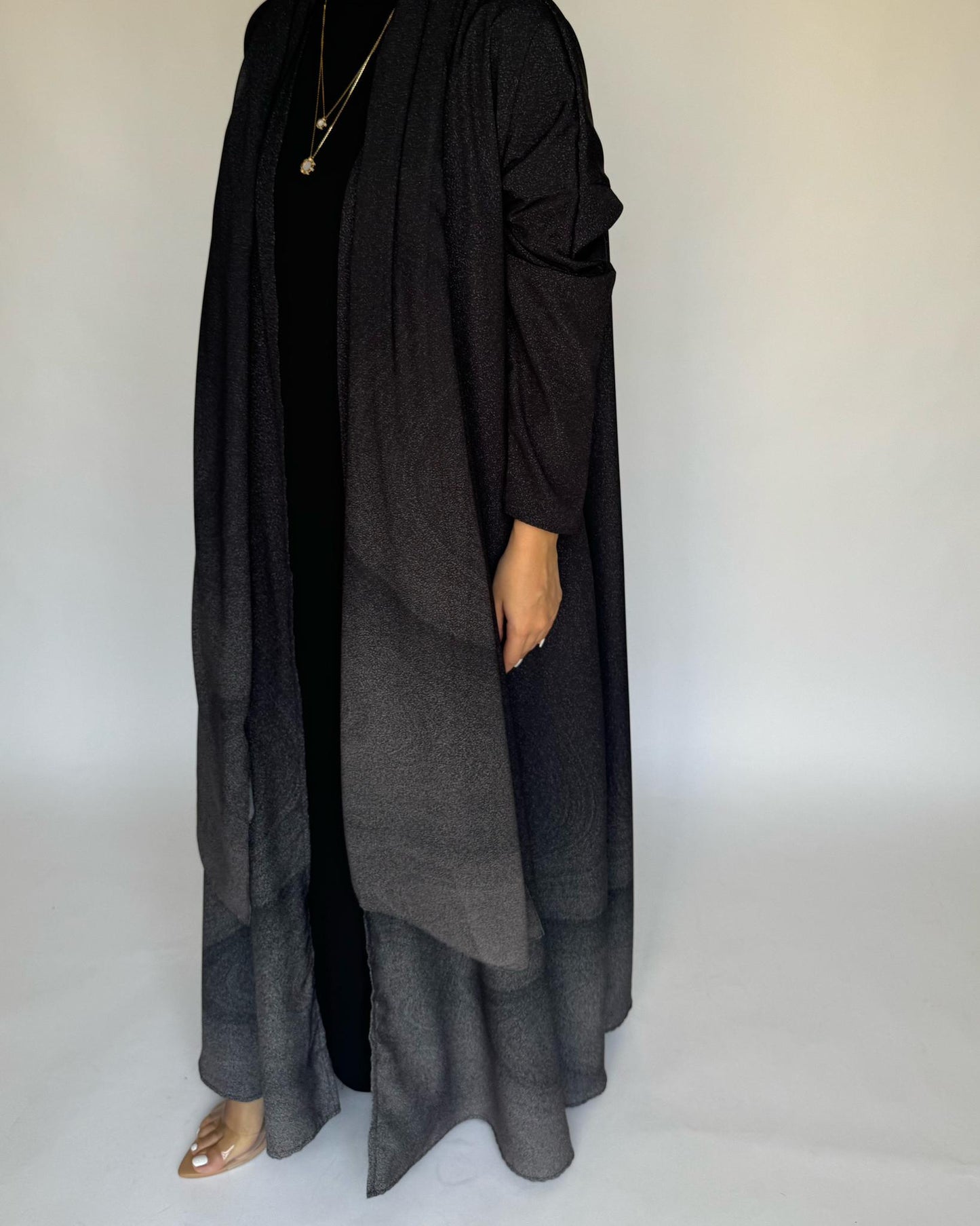 A236 - Black & Grey Abaya