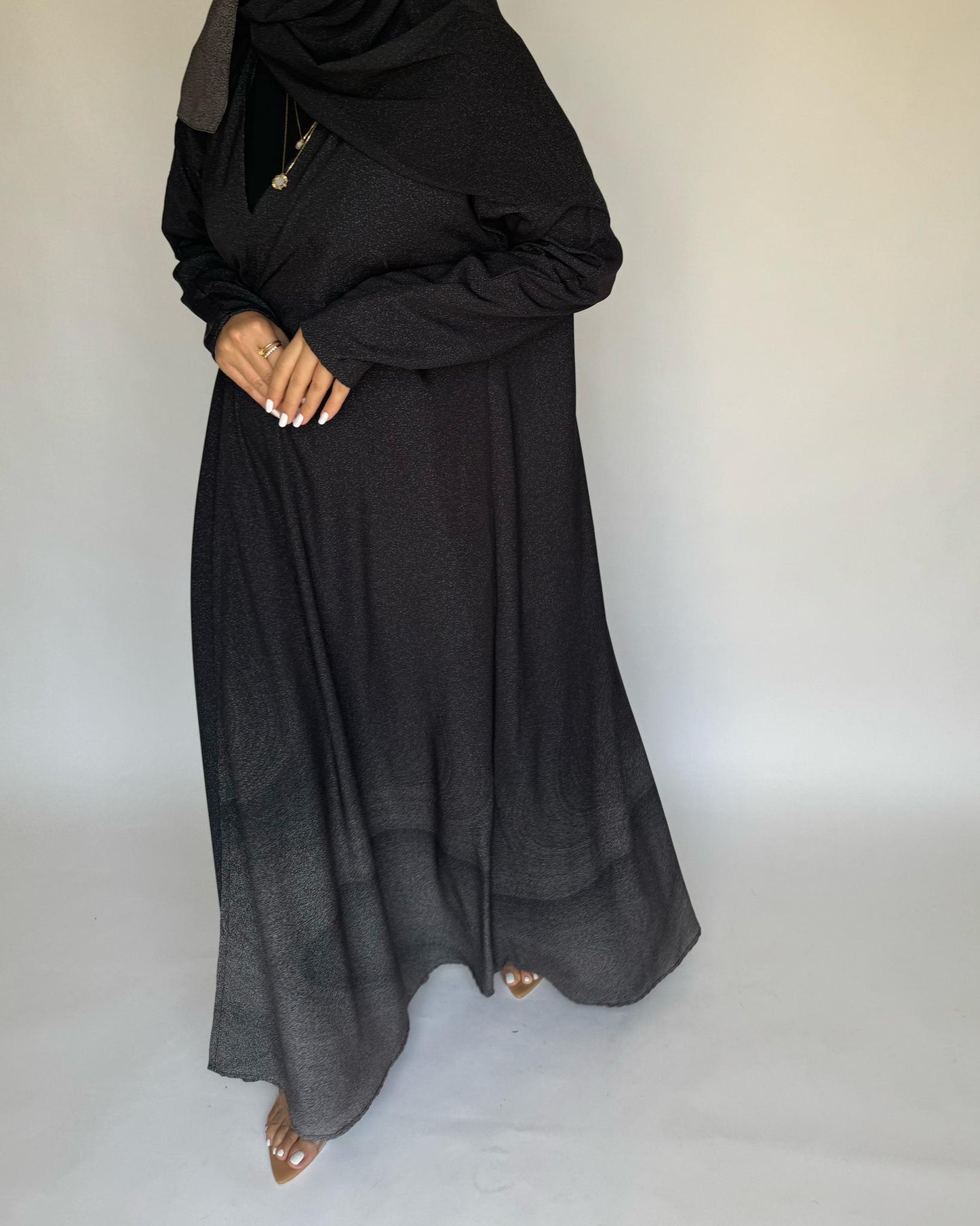 A236 - Black & Grey Abaya