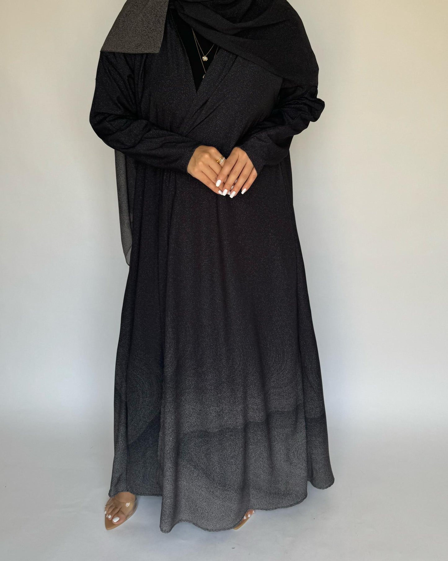 A236 - Black & Grey Abaya