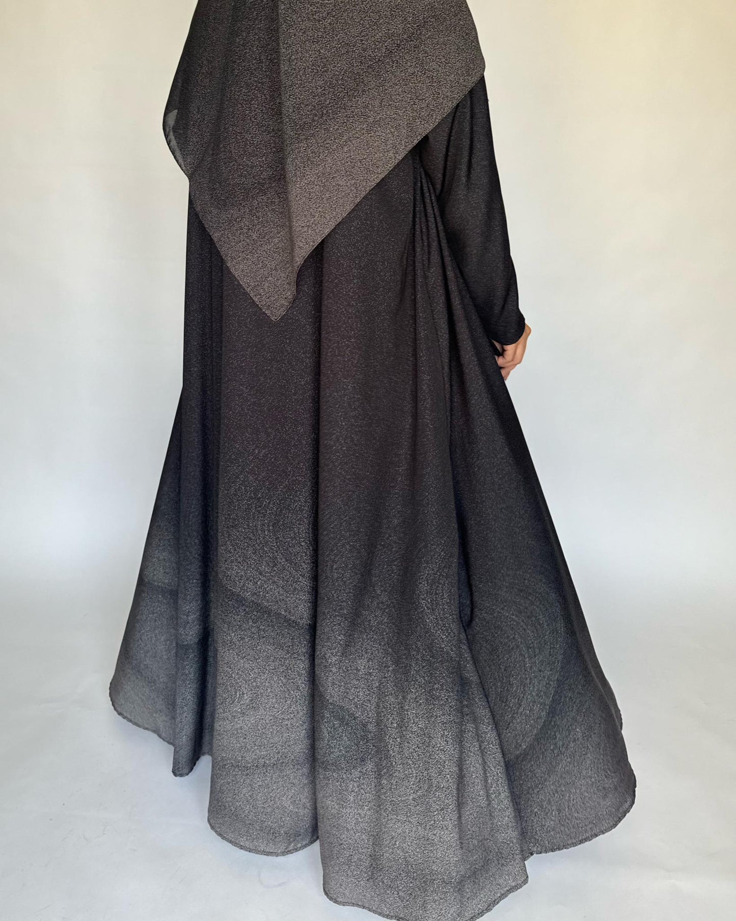 A236 - Black & Grey Abaya