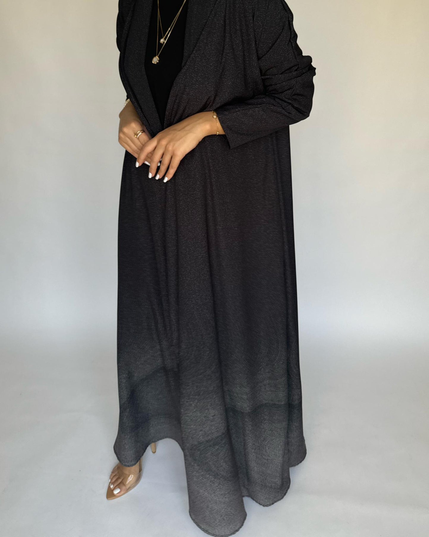 A236 - Black & Grey Abaya