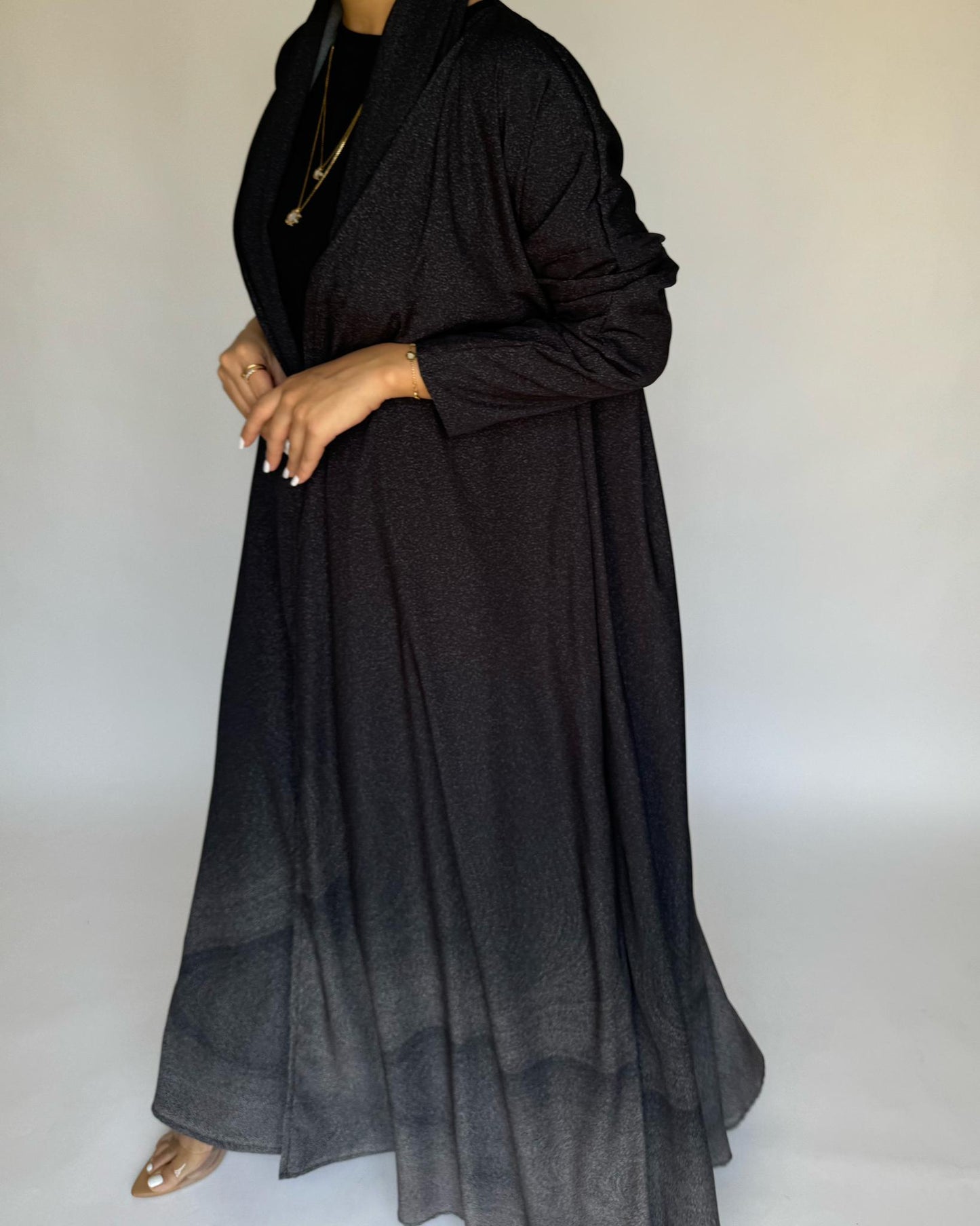 A236 - Black & Grey Abaya