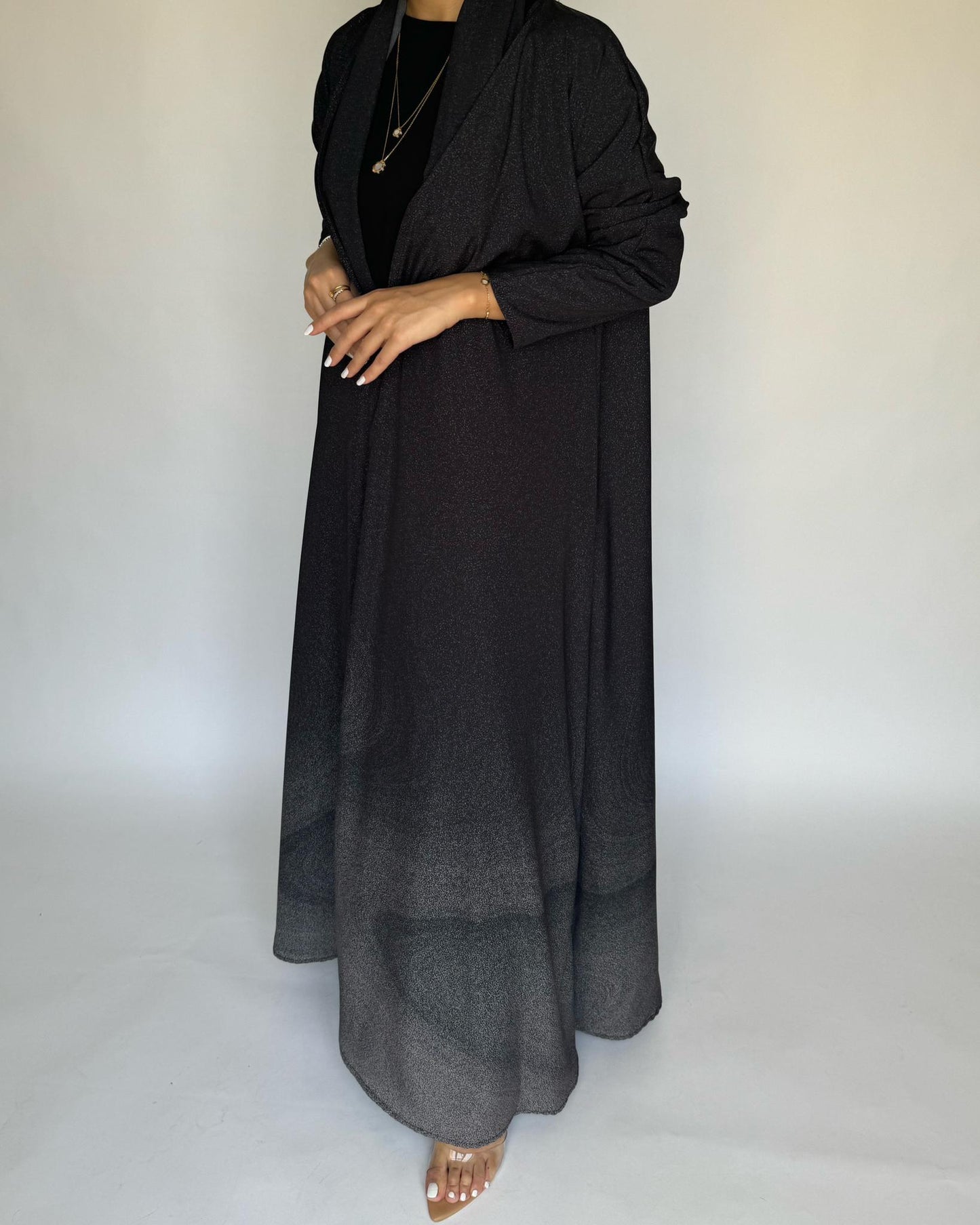 A236 - Black & Grey Abaya