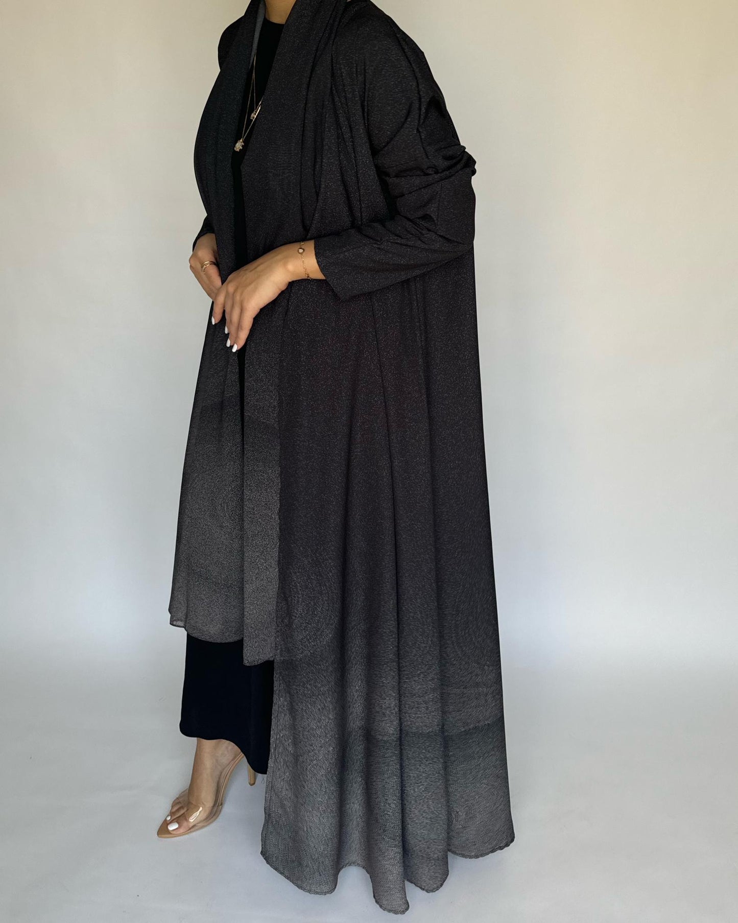 A236 - Black & Grey Abaya