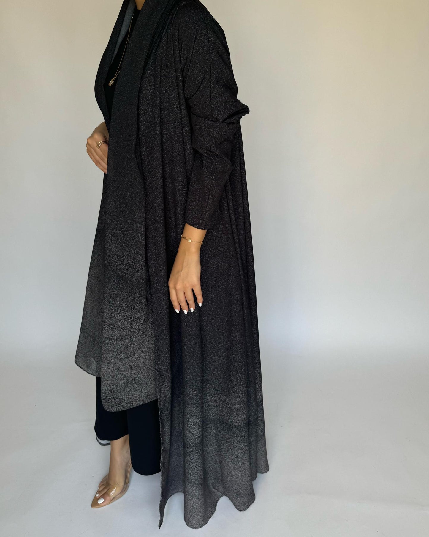 A236 - Black & Grey Abaya