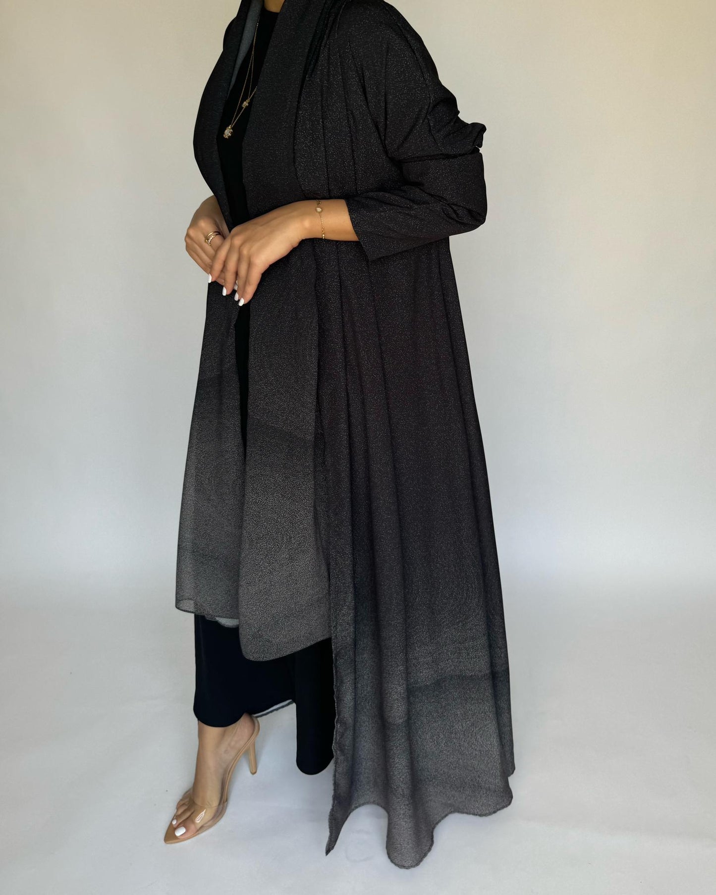 A236 - Black & Grey Abaya