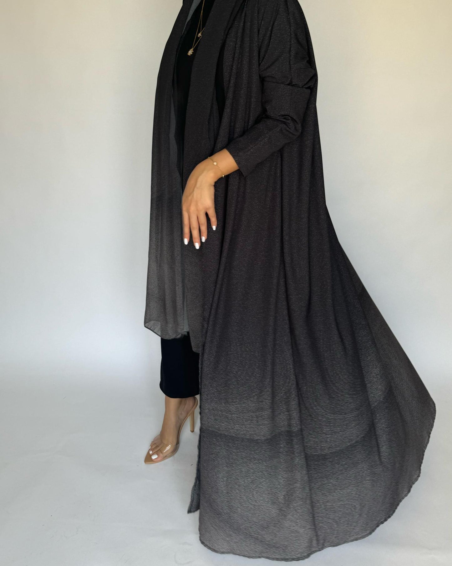 A236 - Black & Grey Abaya