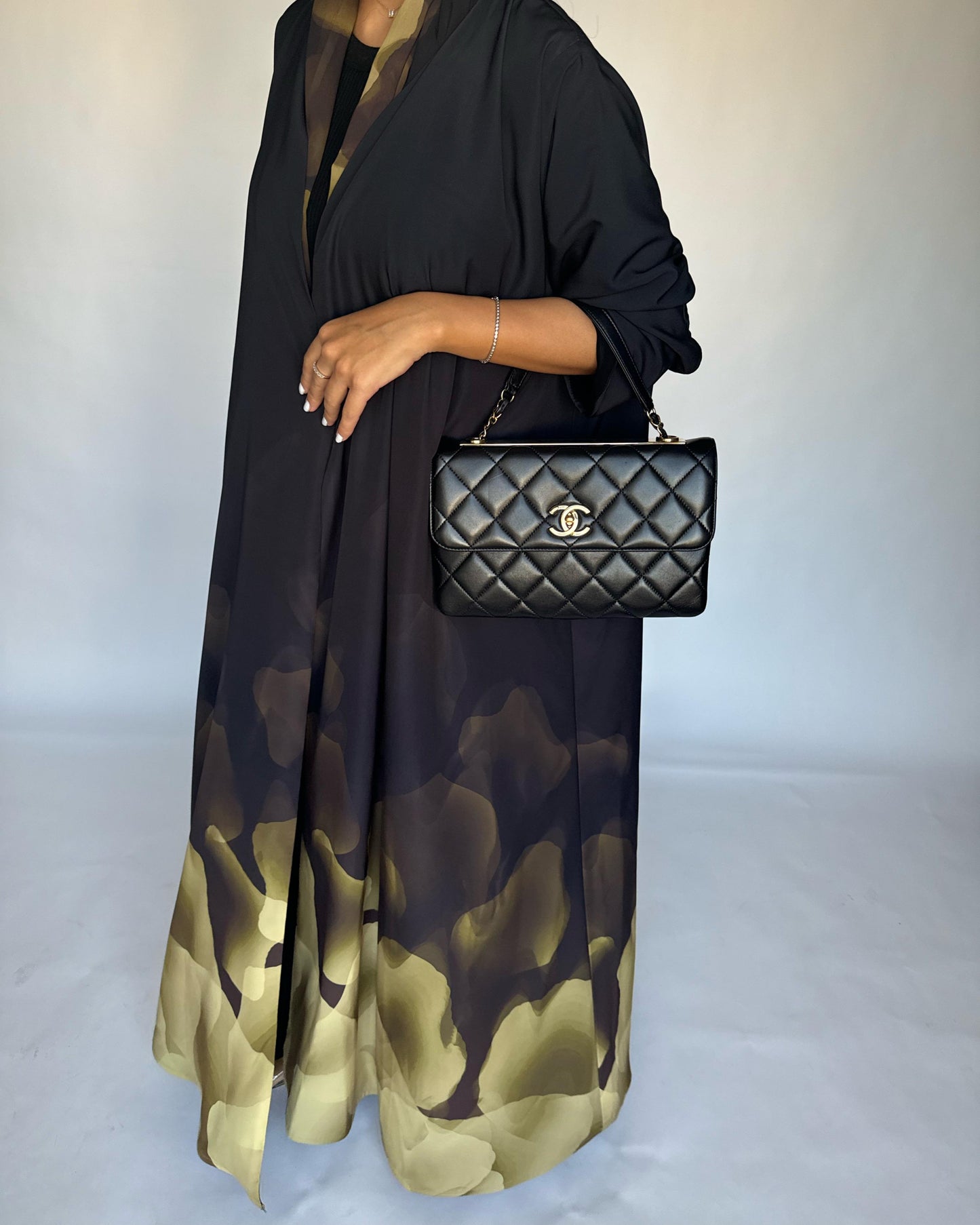 A263 -  Black & Yellow Daily Abaya