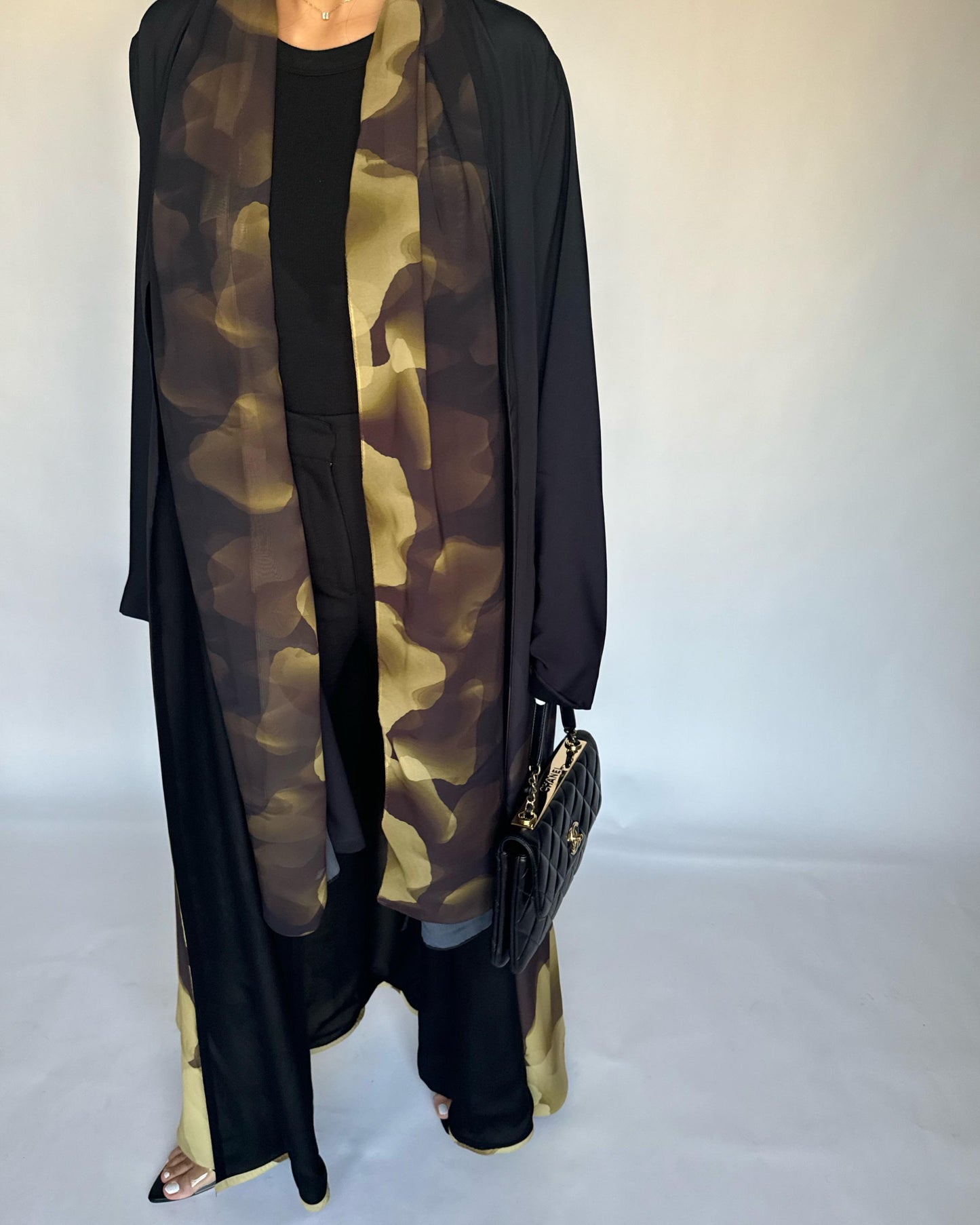 A263 -  Black & Yellow Daily Abaya