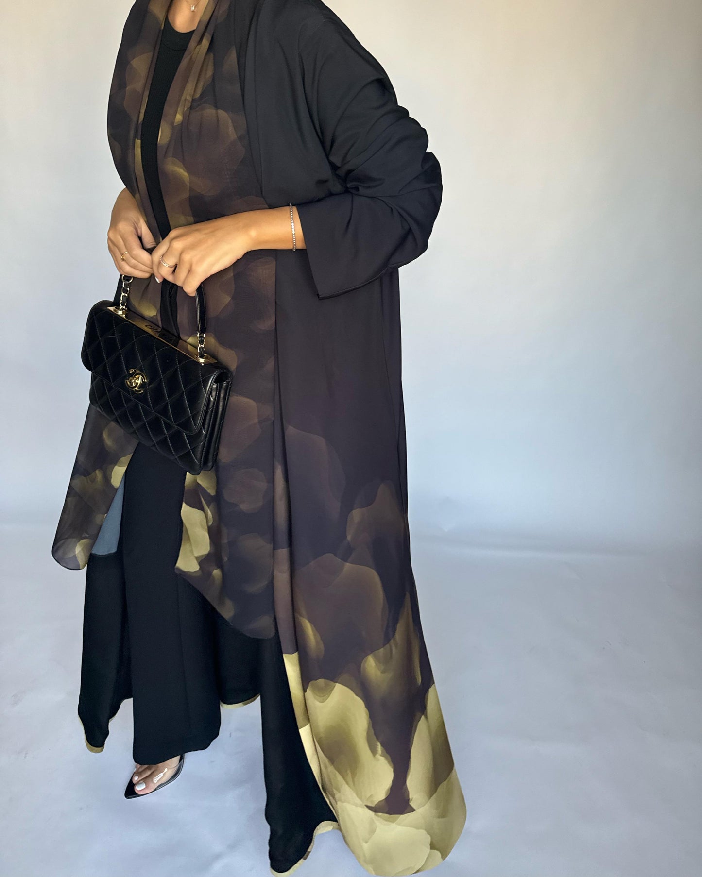 A263 -  Black & Yellow Daily Abaya